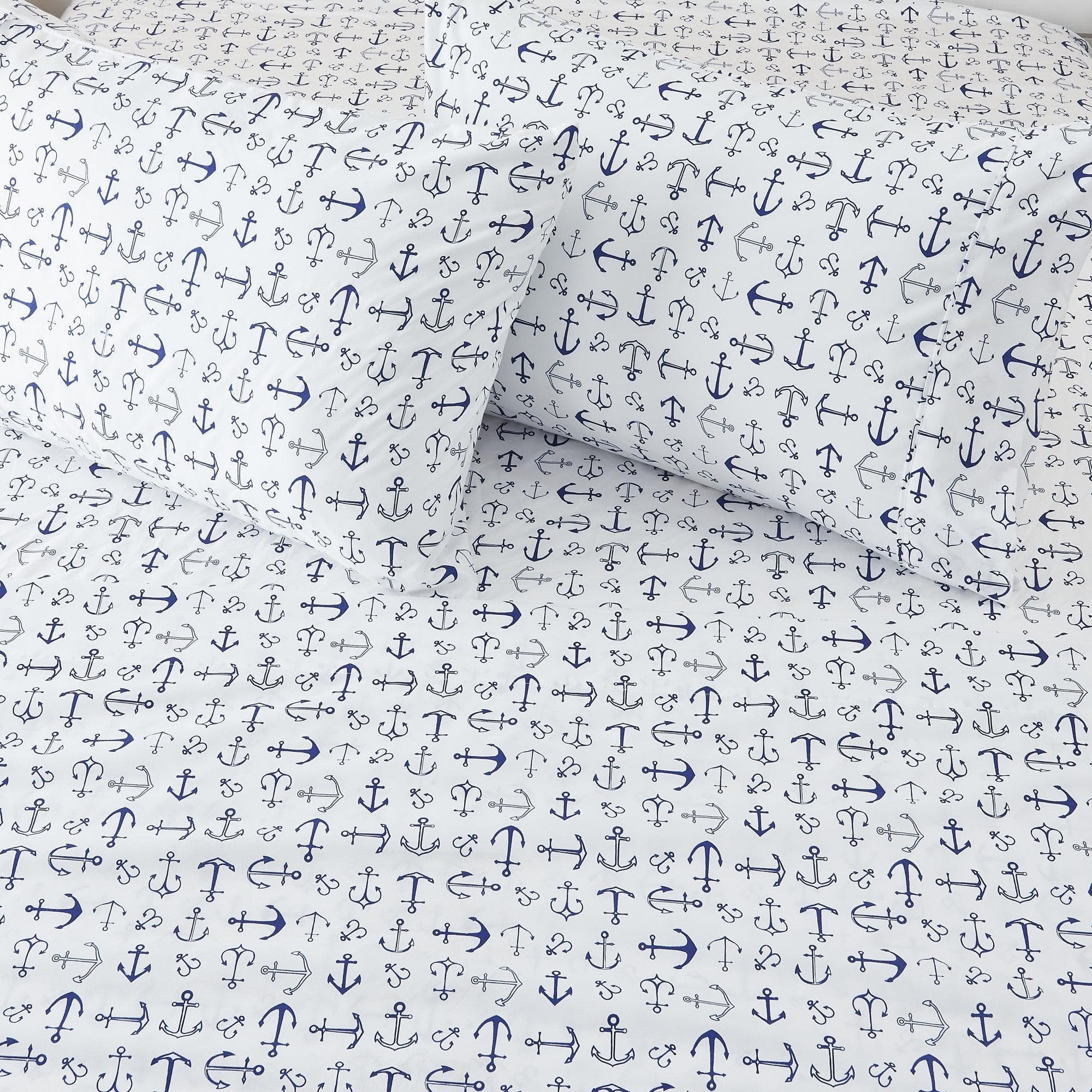 4-Piece Coastal Microfiber Sheet - Newport Collection - Best Buy Furniture