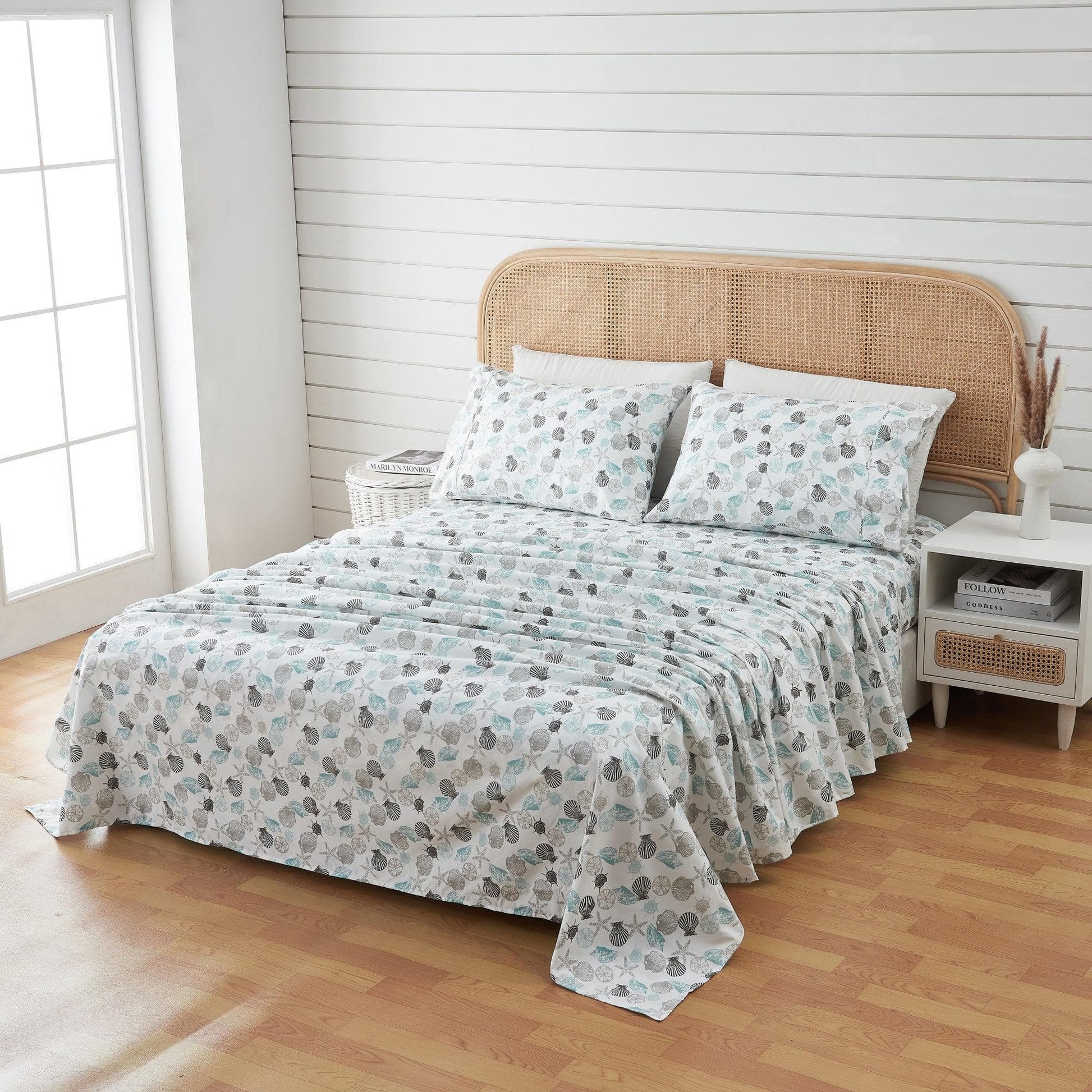 4-Piece Coastal Microfiber Sheet - Newport Collection - Best Buy Furniture