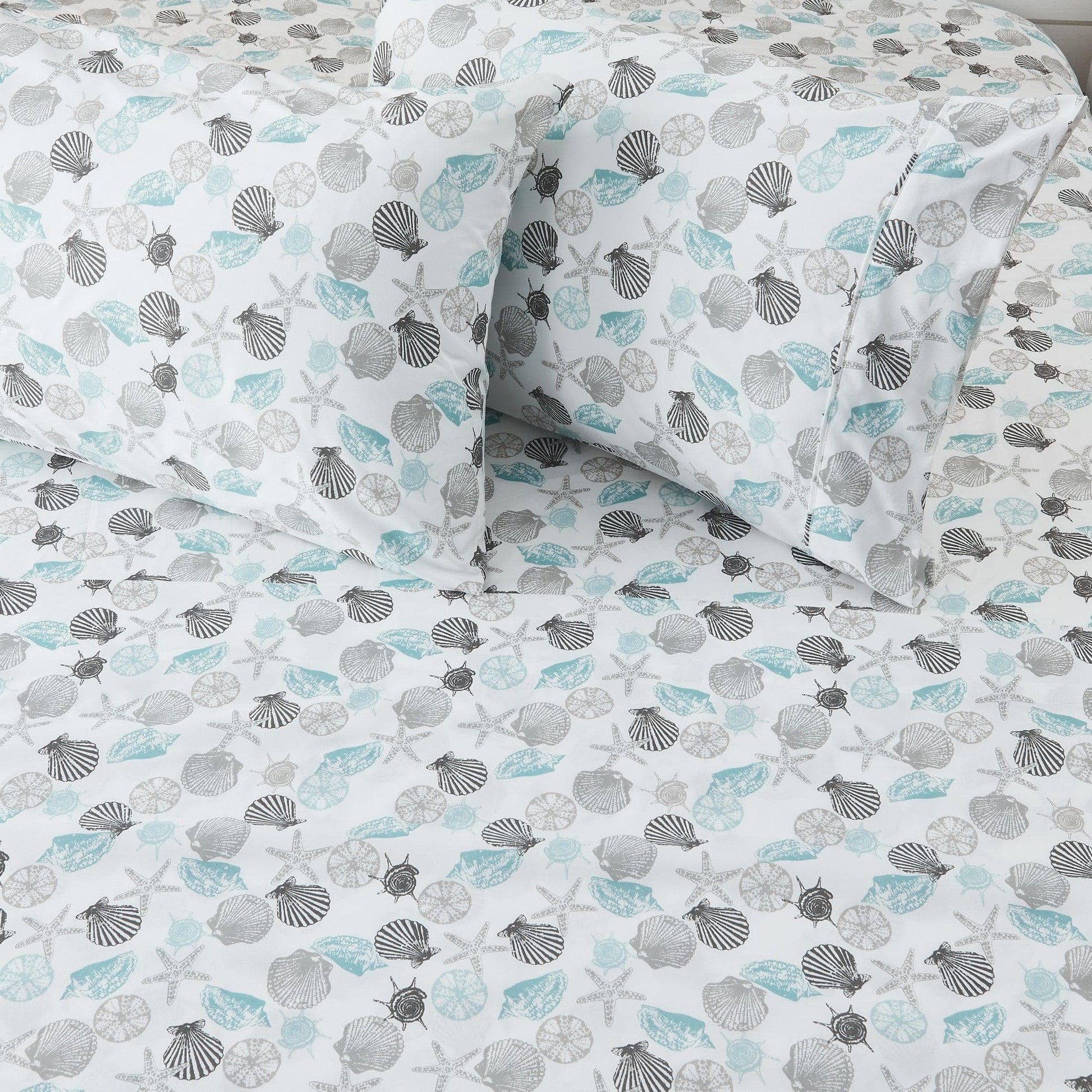 4-Piece Coastal Microfiber Sheet - Newport Collection - Best Buy Furniture