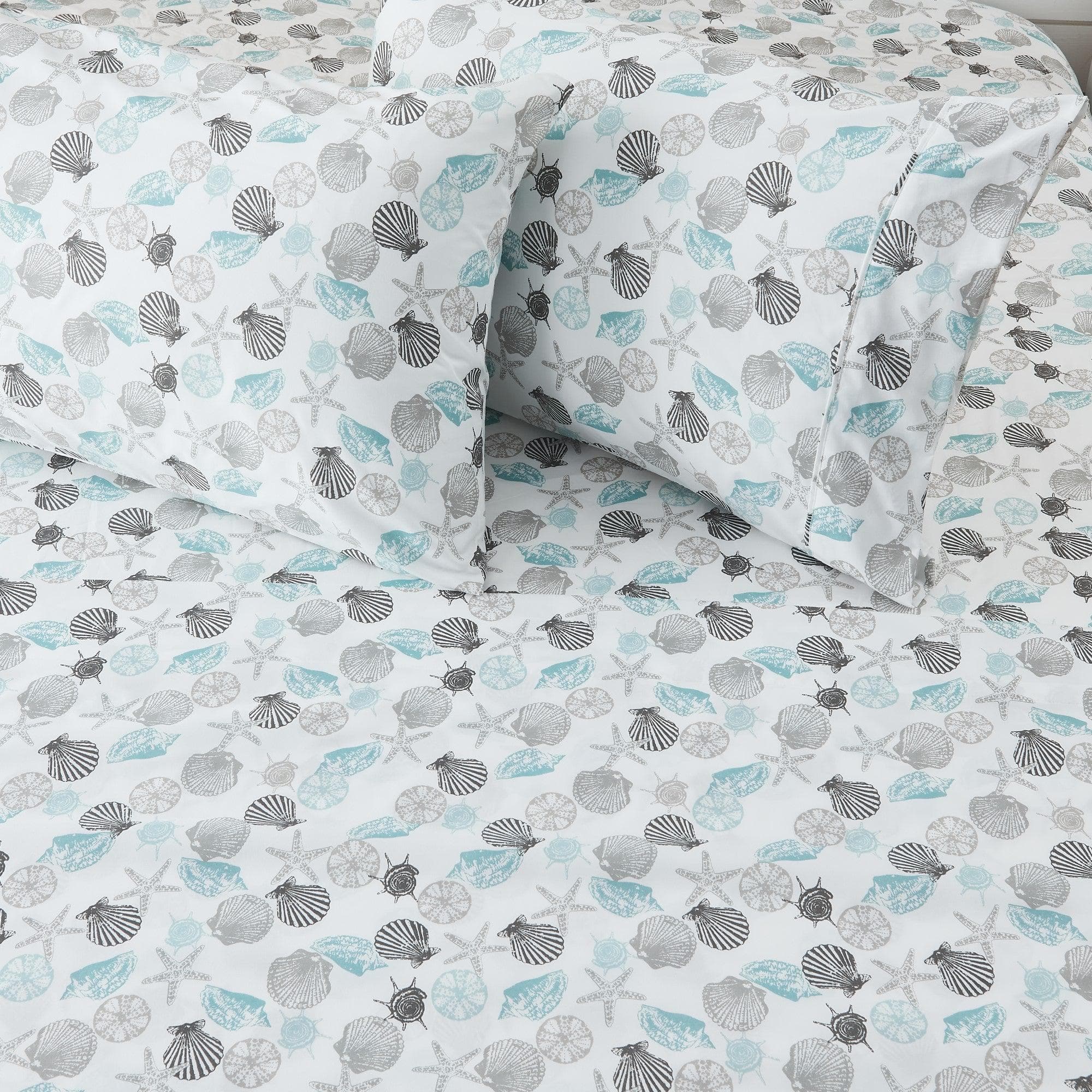 4-Piece Coastal Microfiber Sheet - Newport Collection - Best Buy Furniture