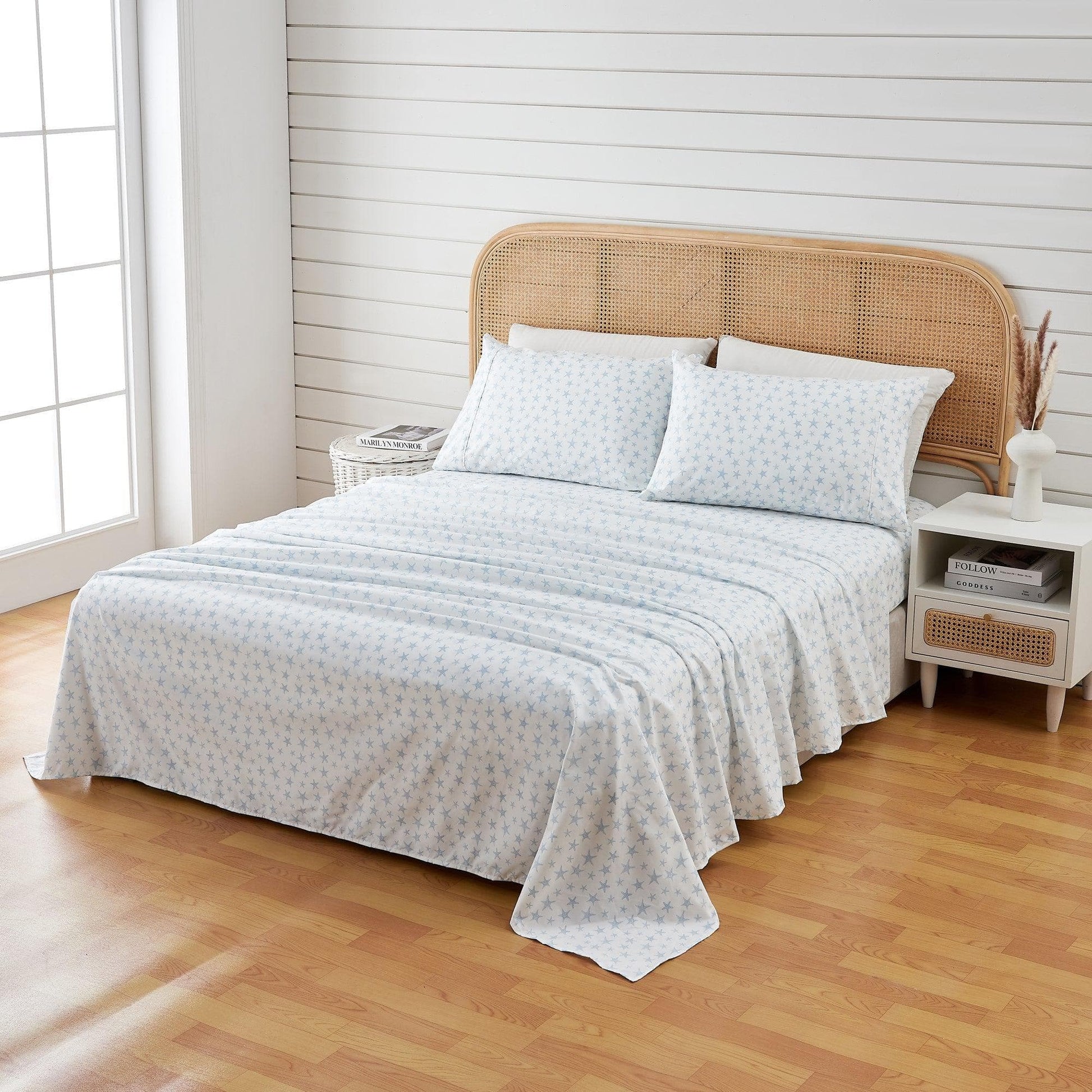 4-Piece Coastal Microfiber Sheet - Newport Collection - Best Buy Furniture