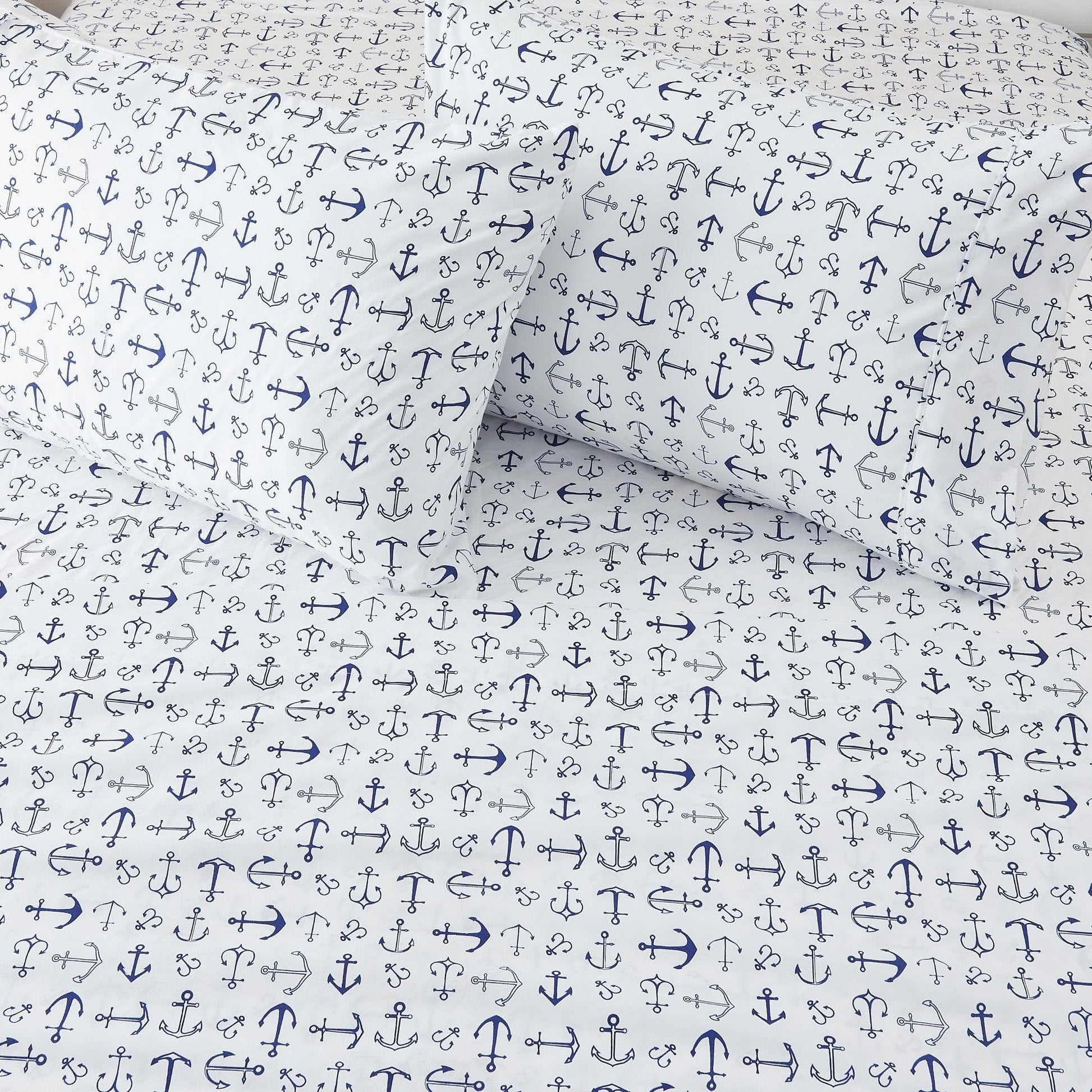 4-Piece Coastal Microfiber Sheet - Newport Collection - Best Buy Furniture