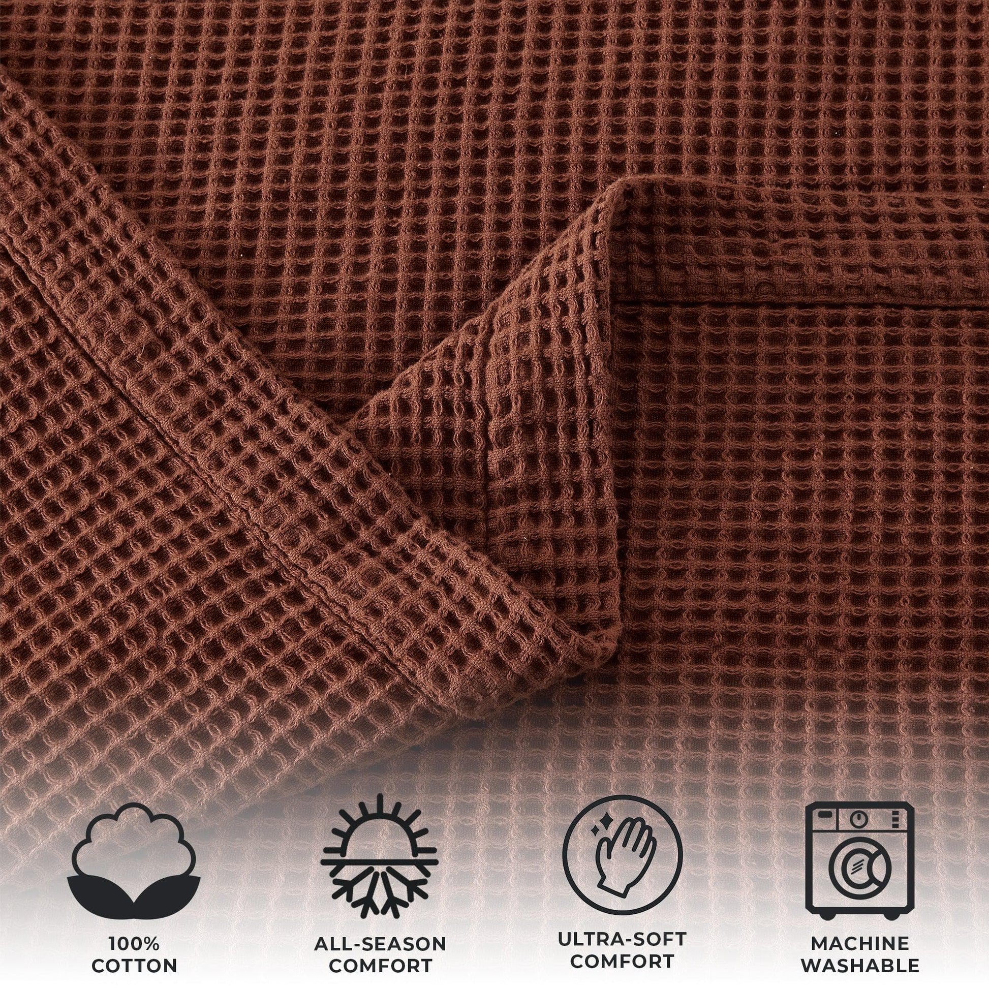 100% Cotton Waffle Weave Blanket - Mikala Collection - Best Buy Furniture