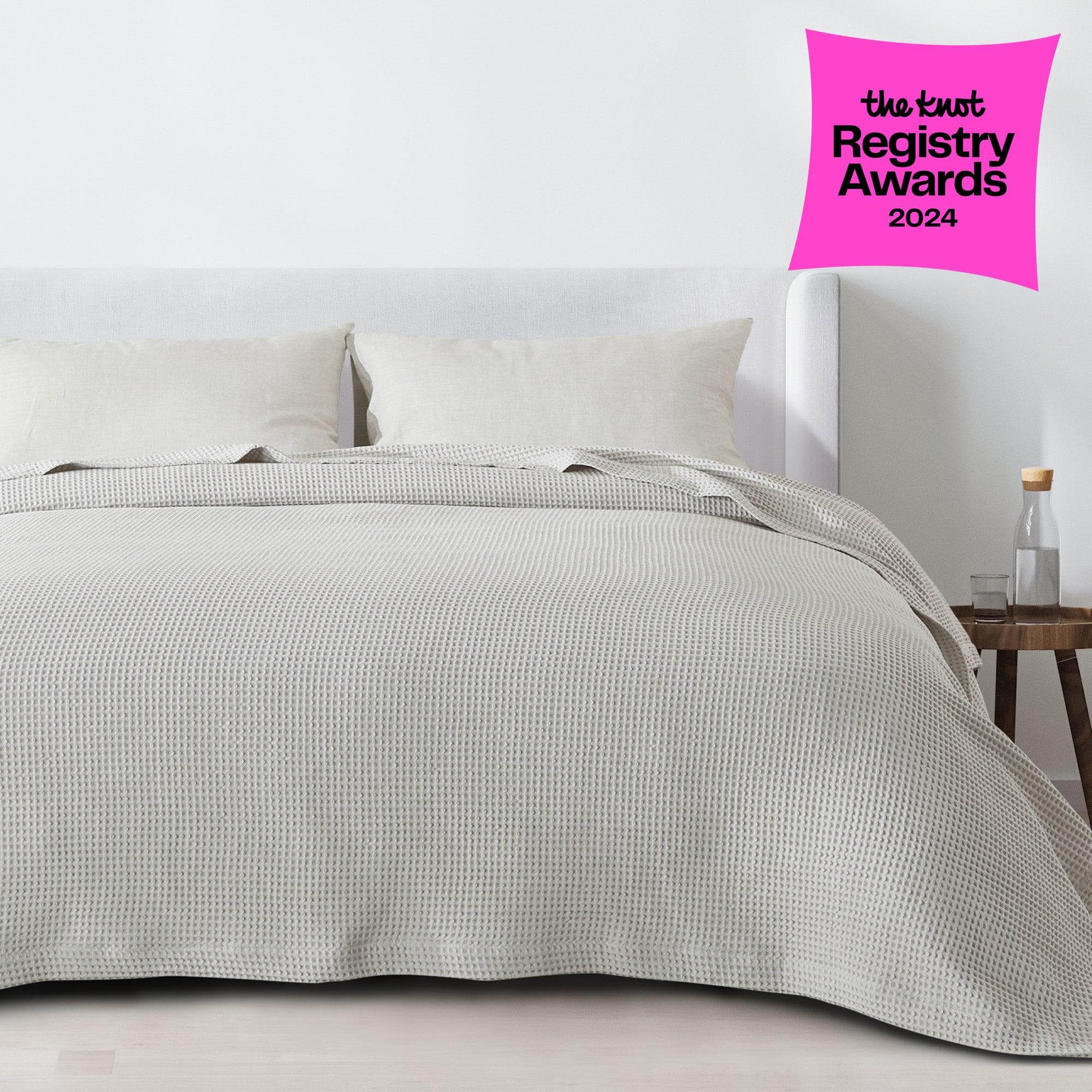 100% Cotton Waffle Weave Blanket - Mikala Collection - Best Buy Furniture