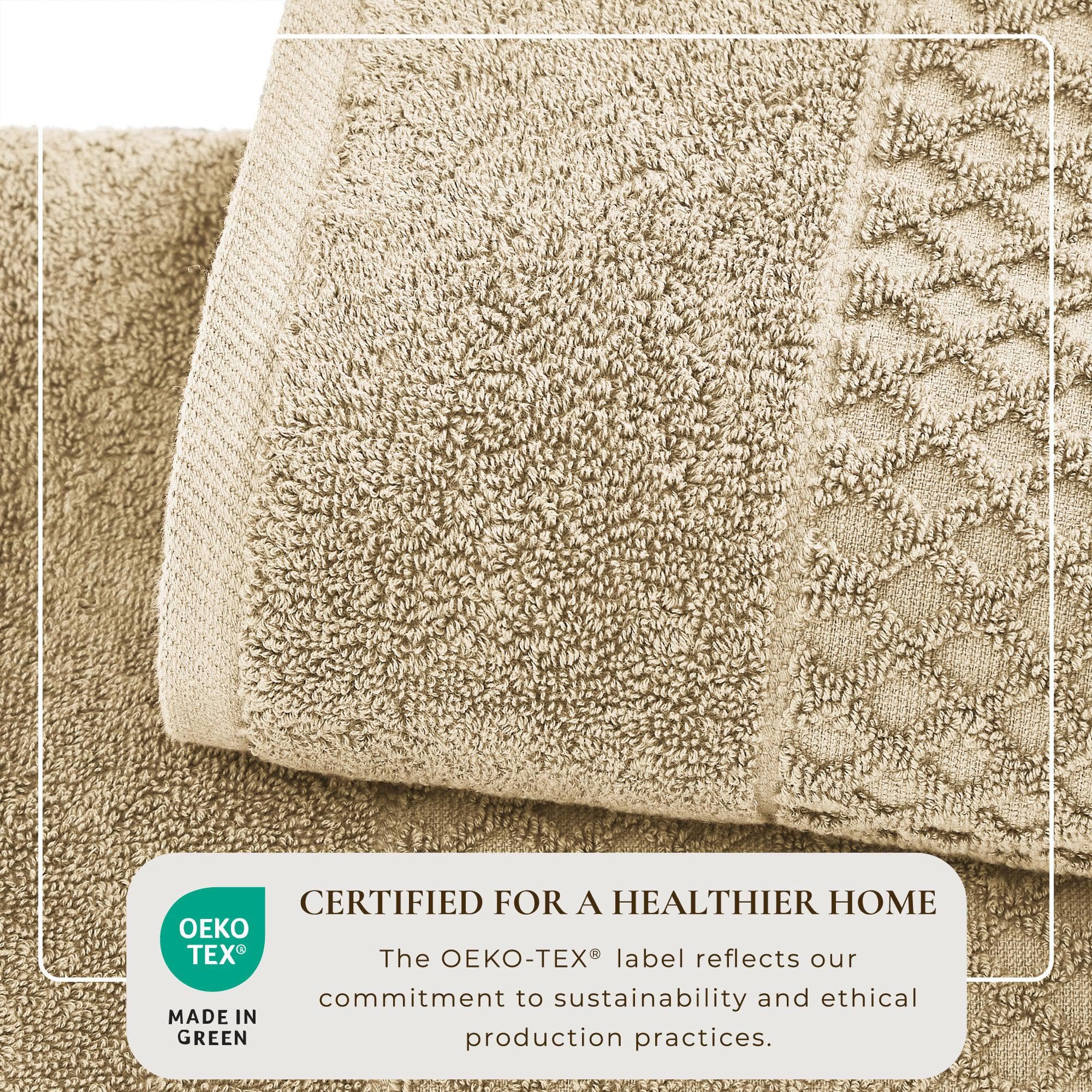 Cotton Diamond Waffle Weave Bath Towel Set - Grayson Collection