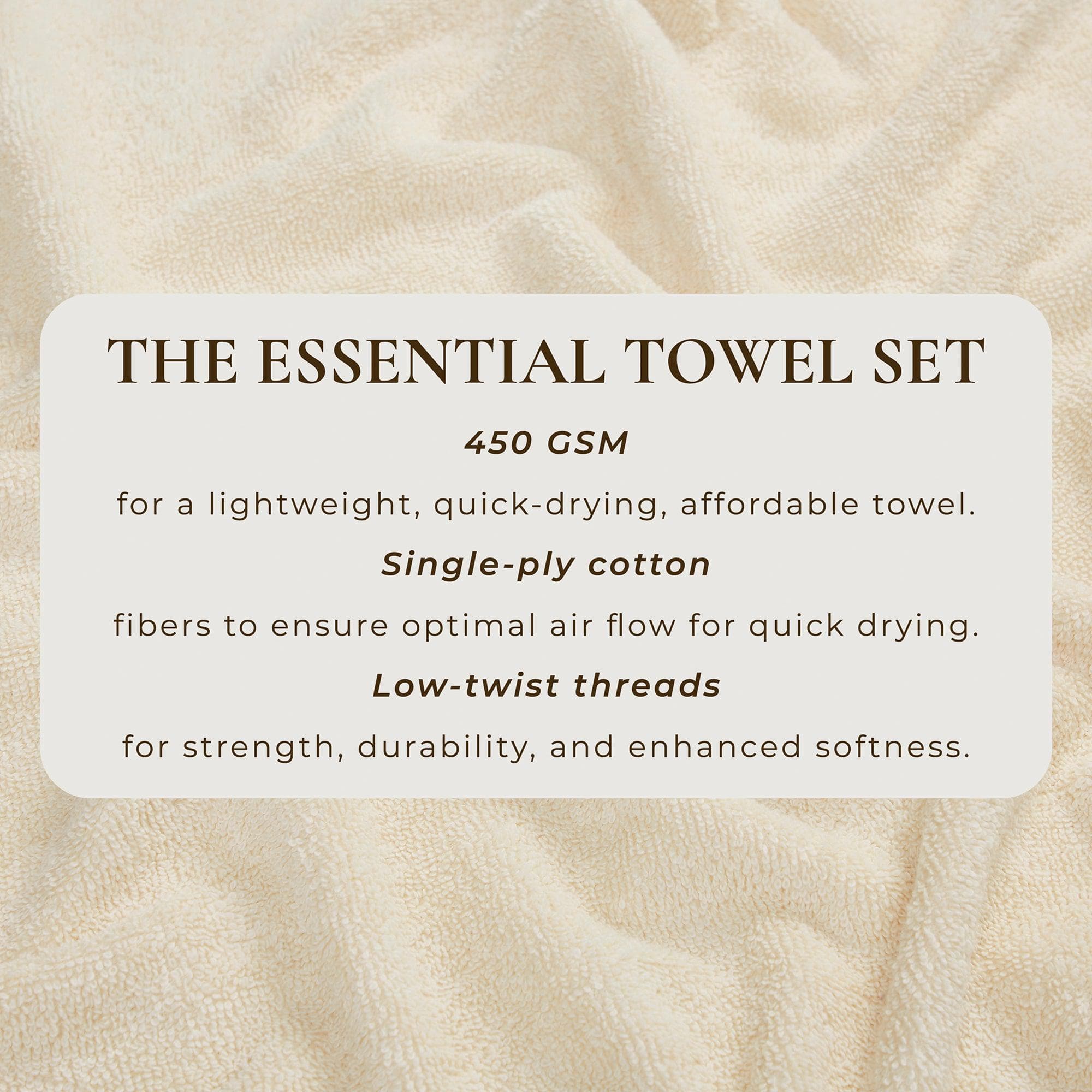 Cotton Terry Bath Towel Set - Cooper Collection - Best Buy Furniture