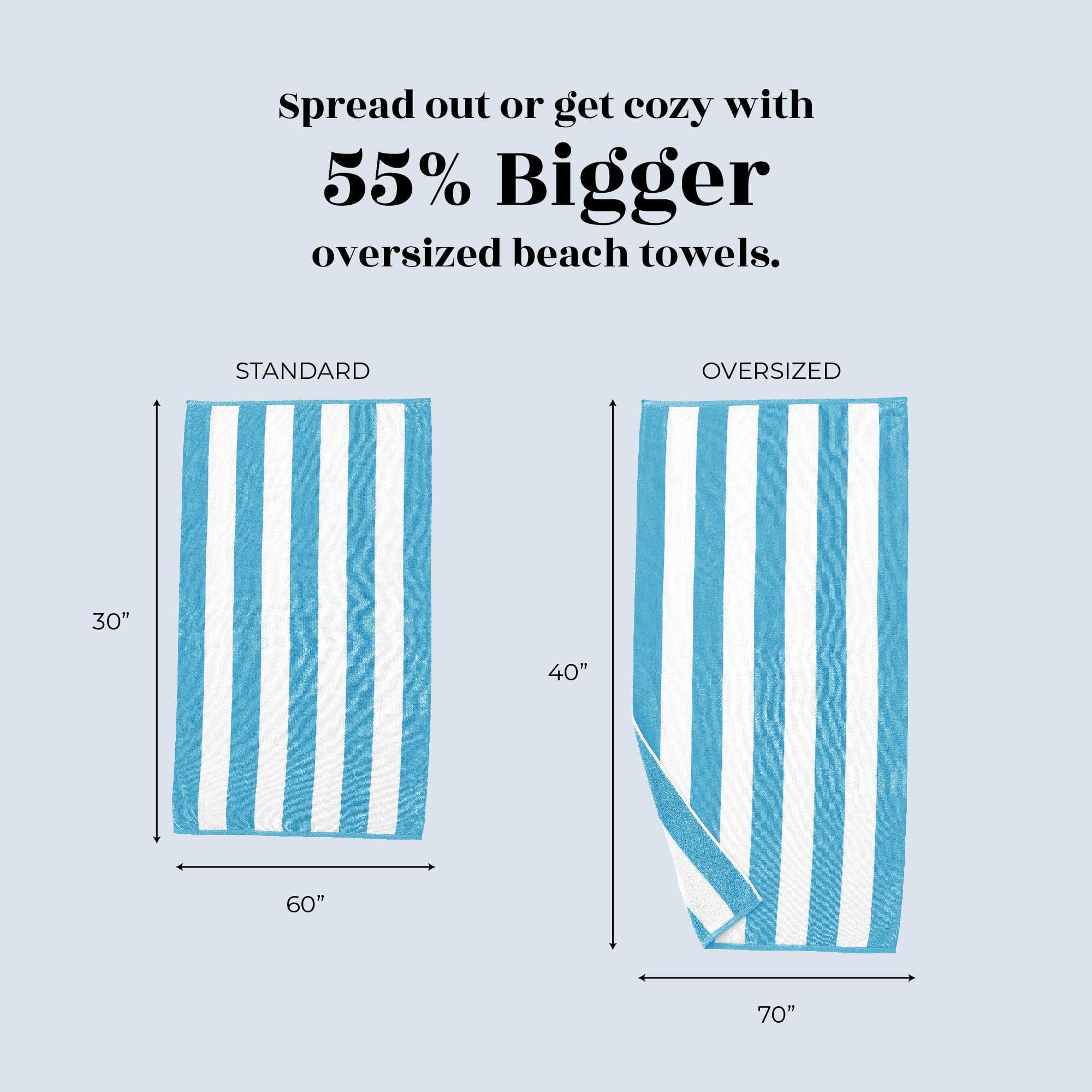 Cotton Velour Cabana Stripe Beach Towel - Novia Collection - Best Buy Furniture