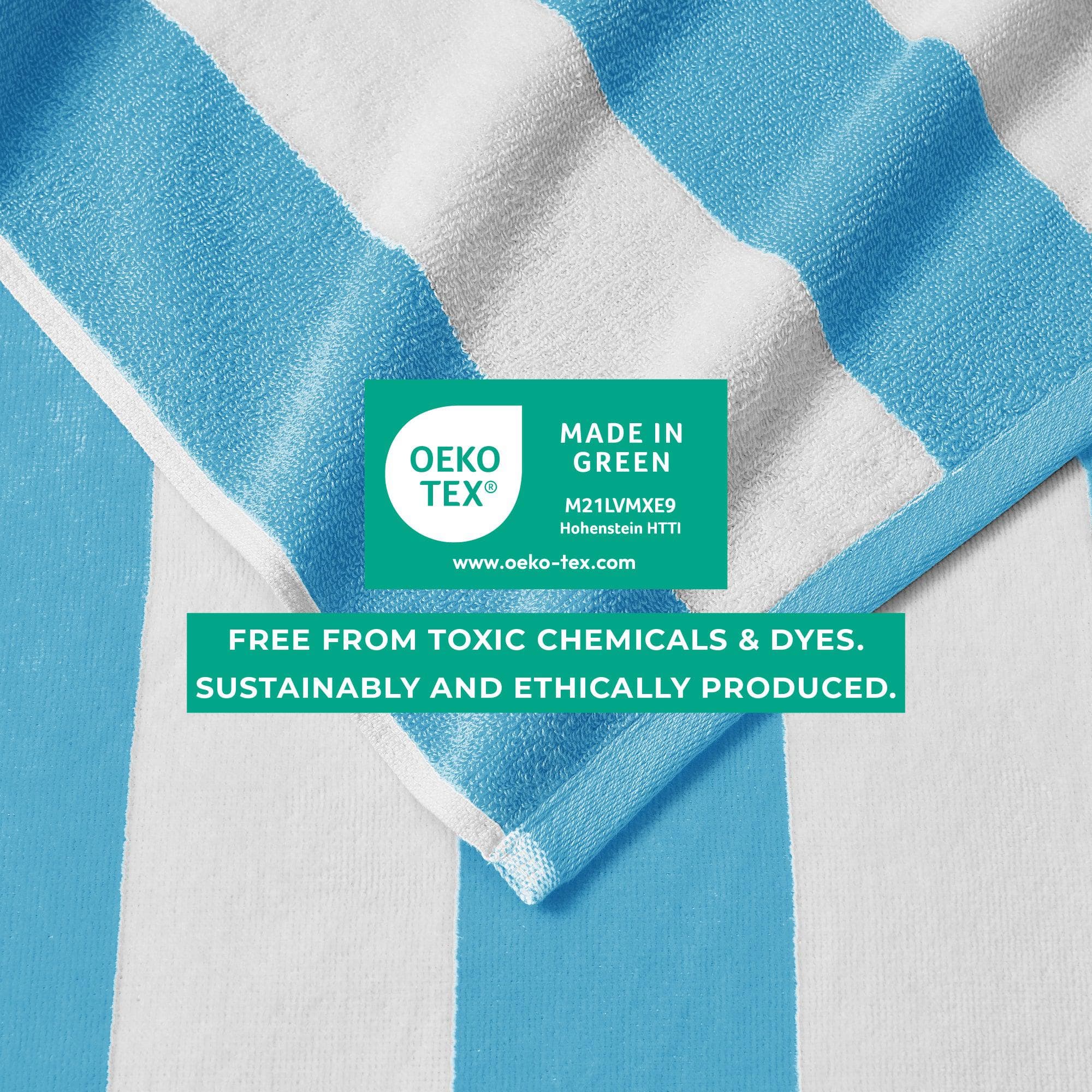 Cotton Velour Cabana Stripe Beach Towel - Novia Collection - Best Buy Furniture