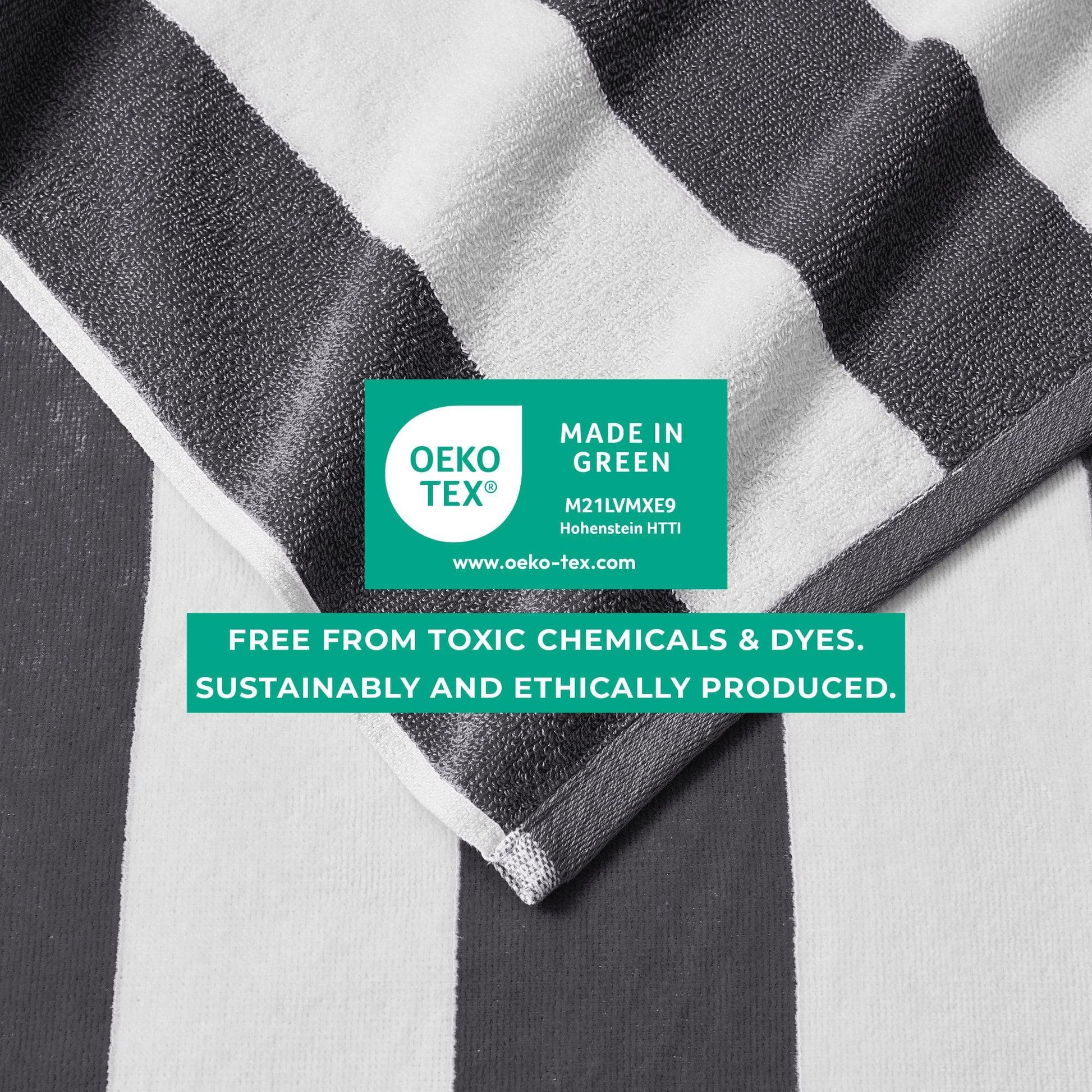 Cotton Velour Cabana Stripe Beach Towel - Novia Collection - Best Buy Furniture