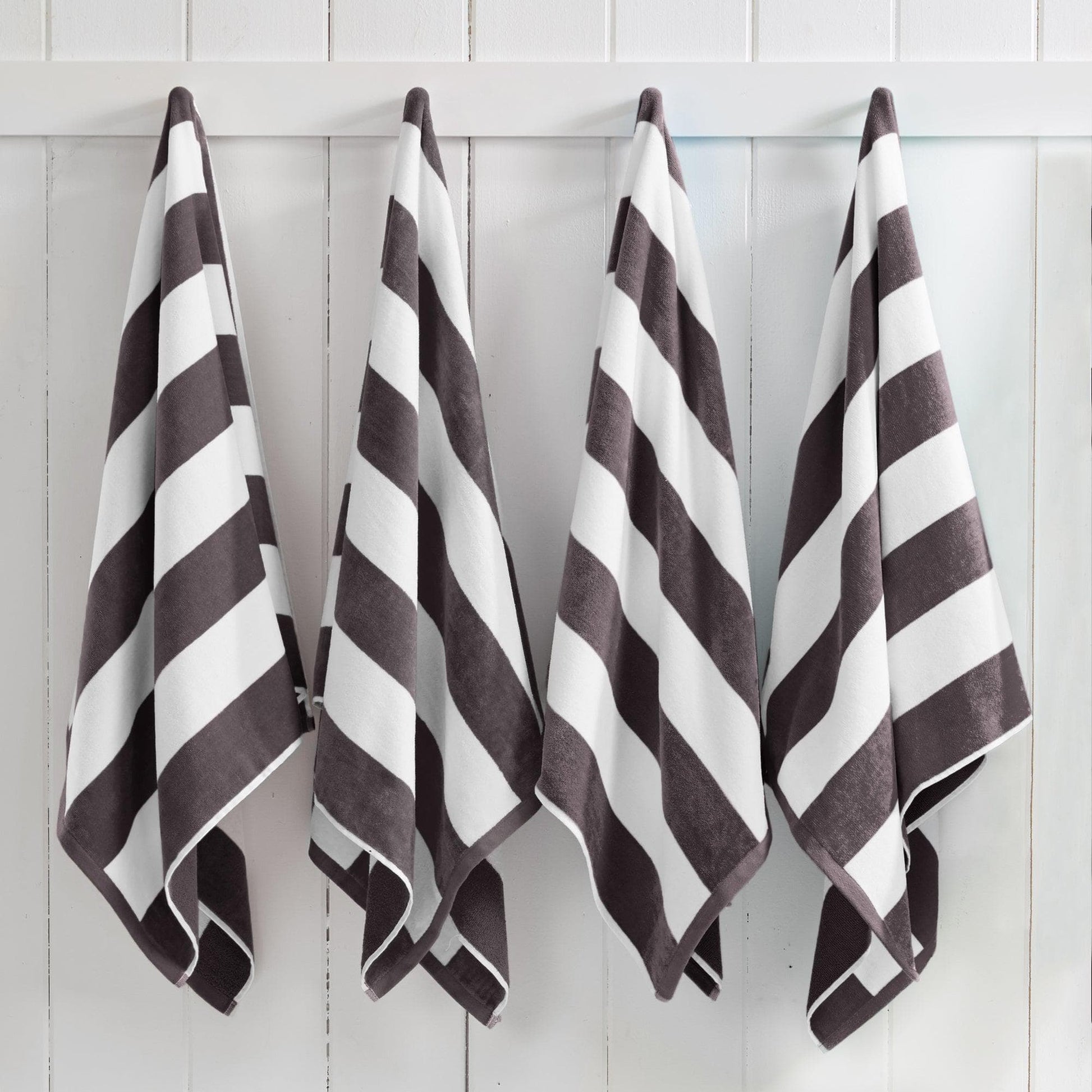 Cotton Velour Cabana Stripe Beach Towel - Novia Collection - Best Buy Furniture