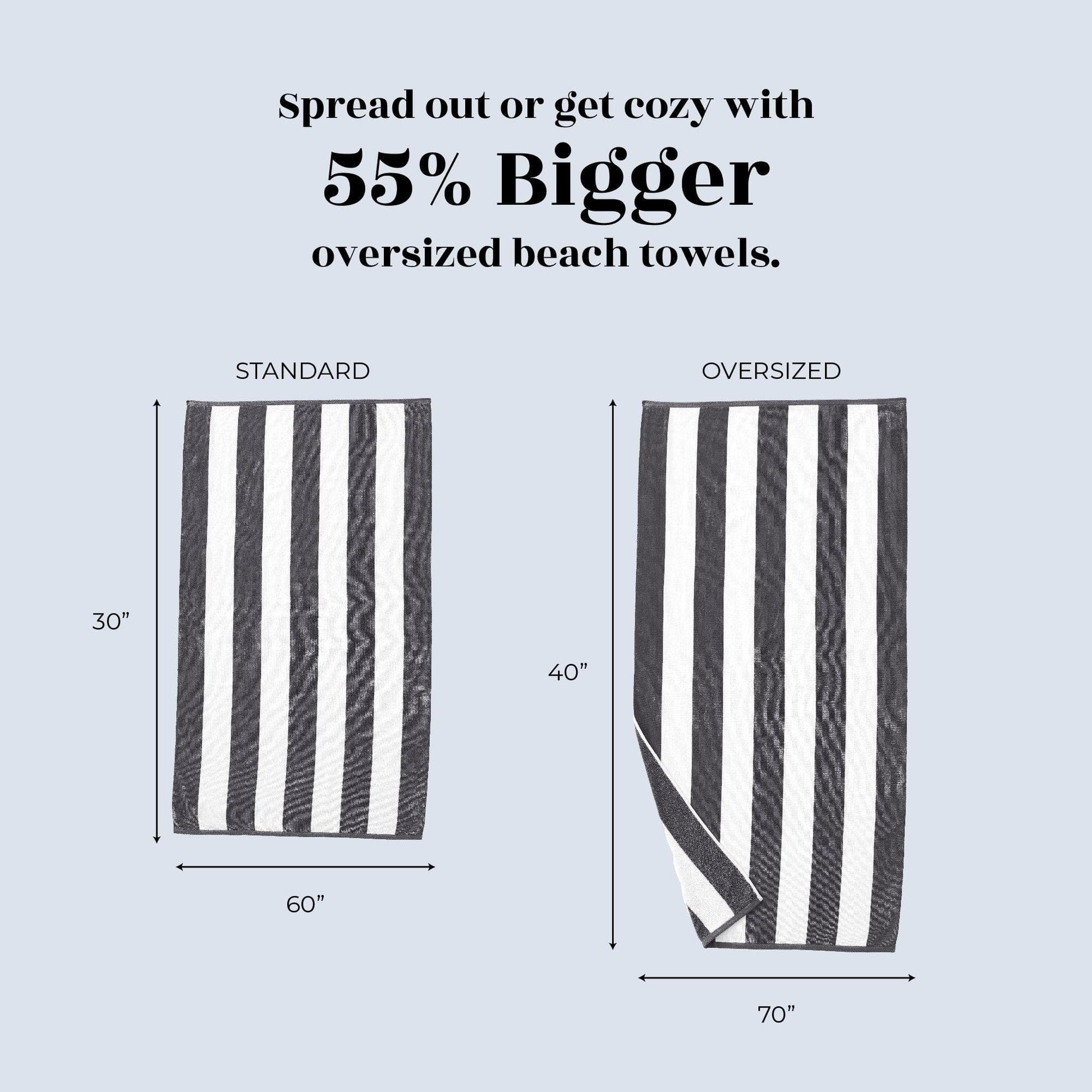 Cotton Velour Cabana Stripe Beach Towel - Novia Collection - Best Buy Furniture