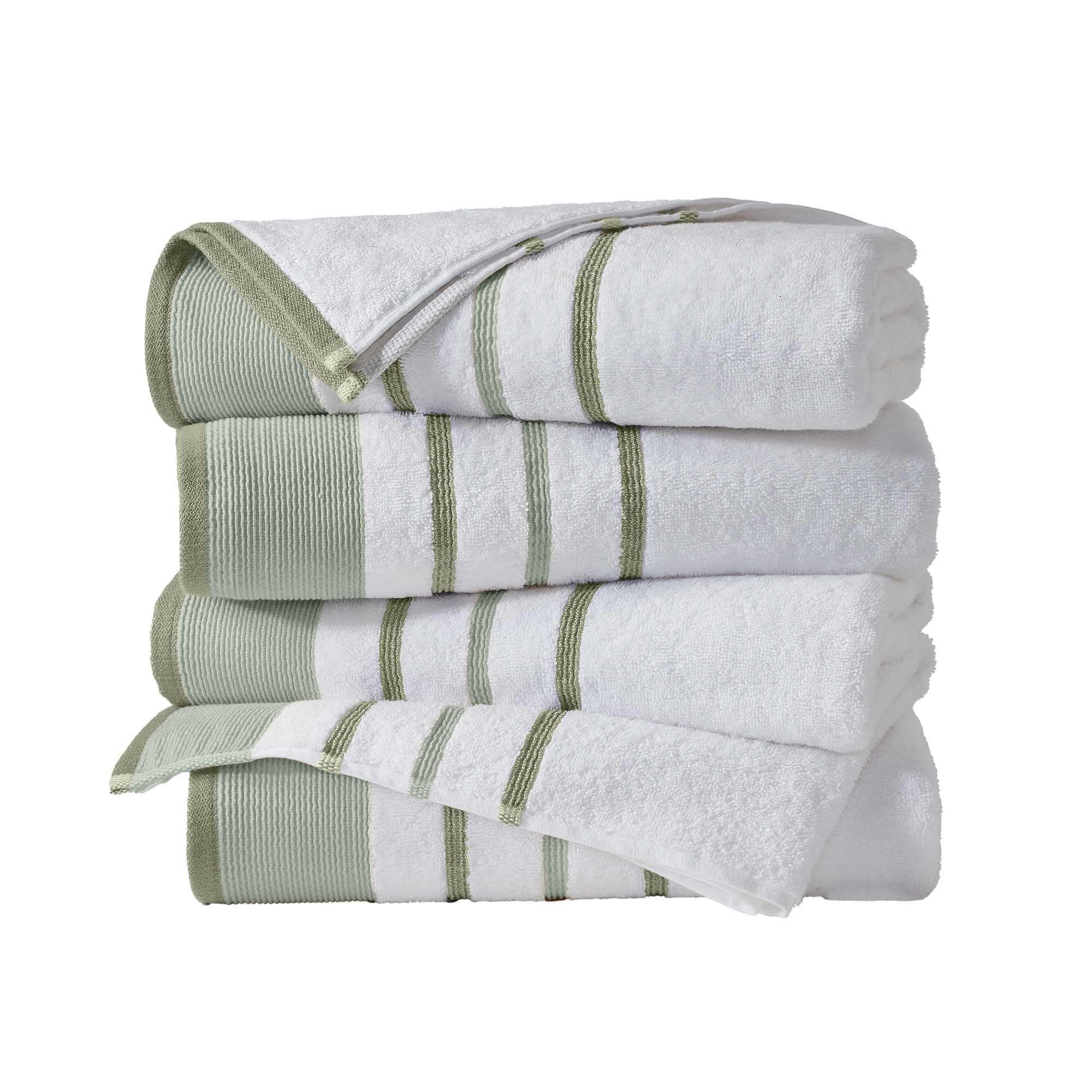 Decorative Cotton Stripe Bath Towel Set - Noelle Collection - Best Buy Furniture