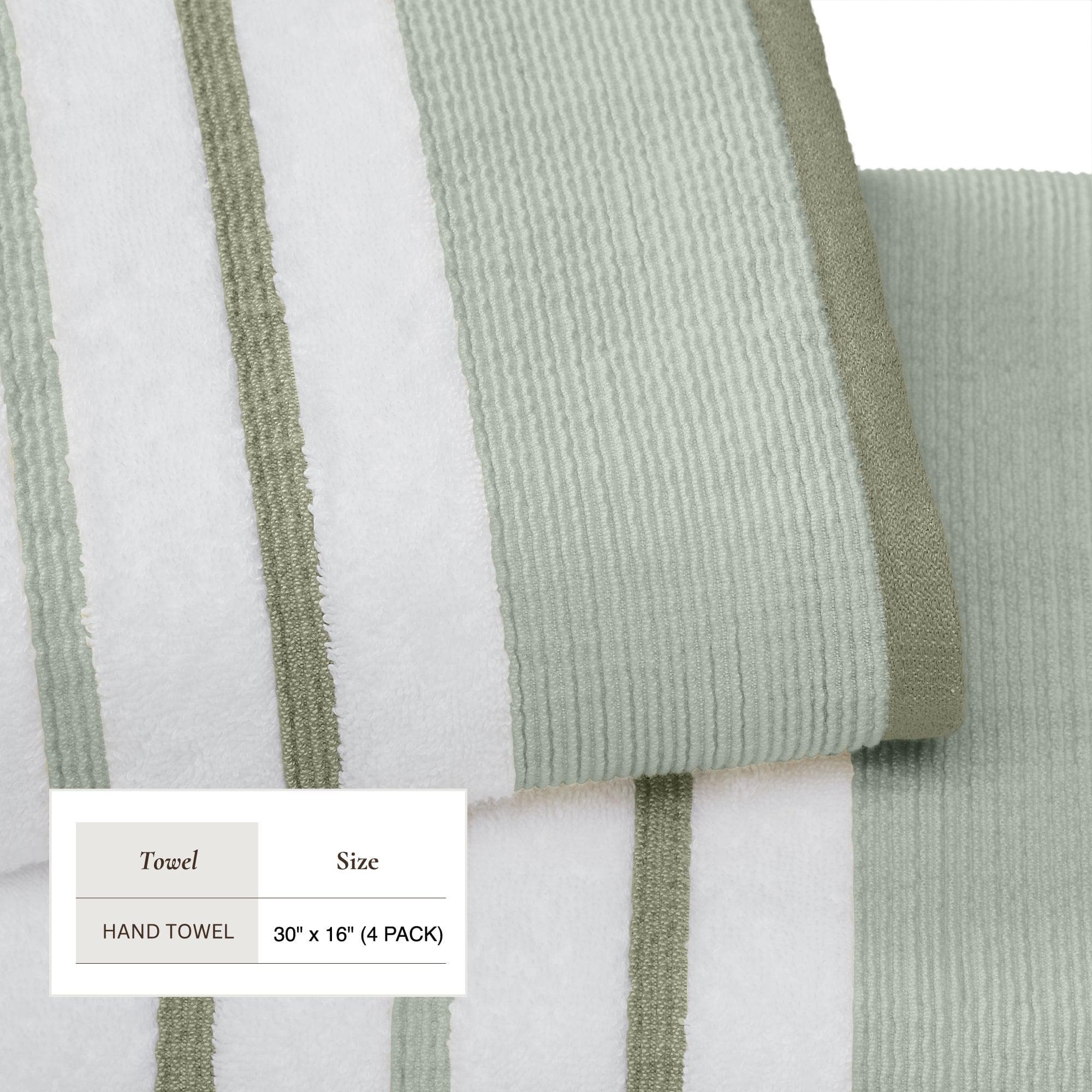 Decorative Cotton Stripe Bath Towel Set - Noelle Collection - Best Buy Furniture