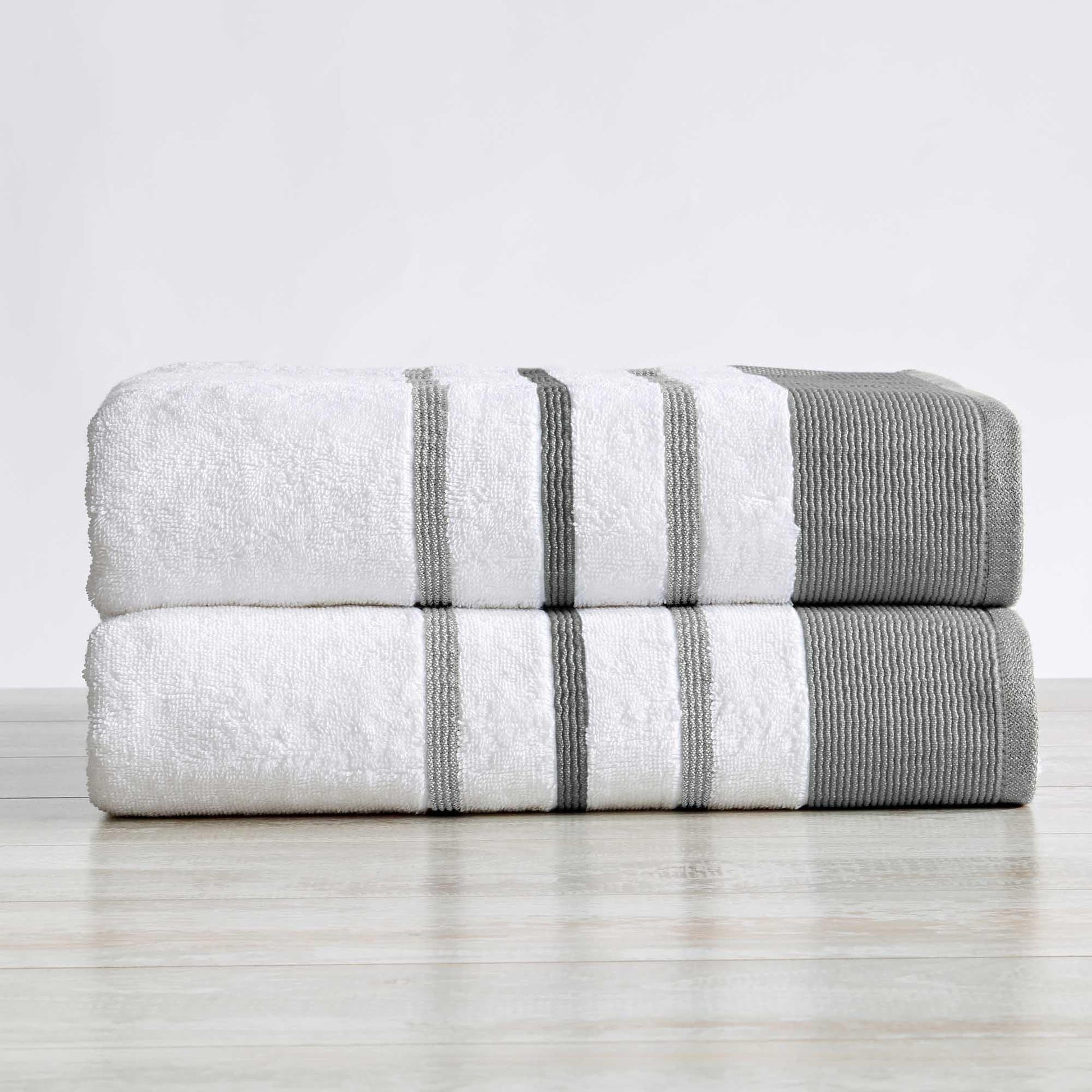 Decorative Cotton Stripe Bath Towel Set - Noelle Collection - Best Buy Furniture