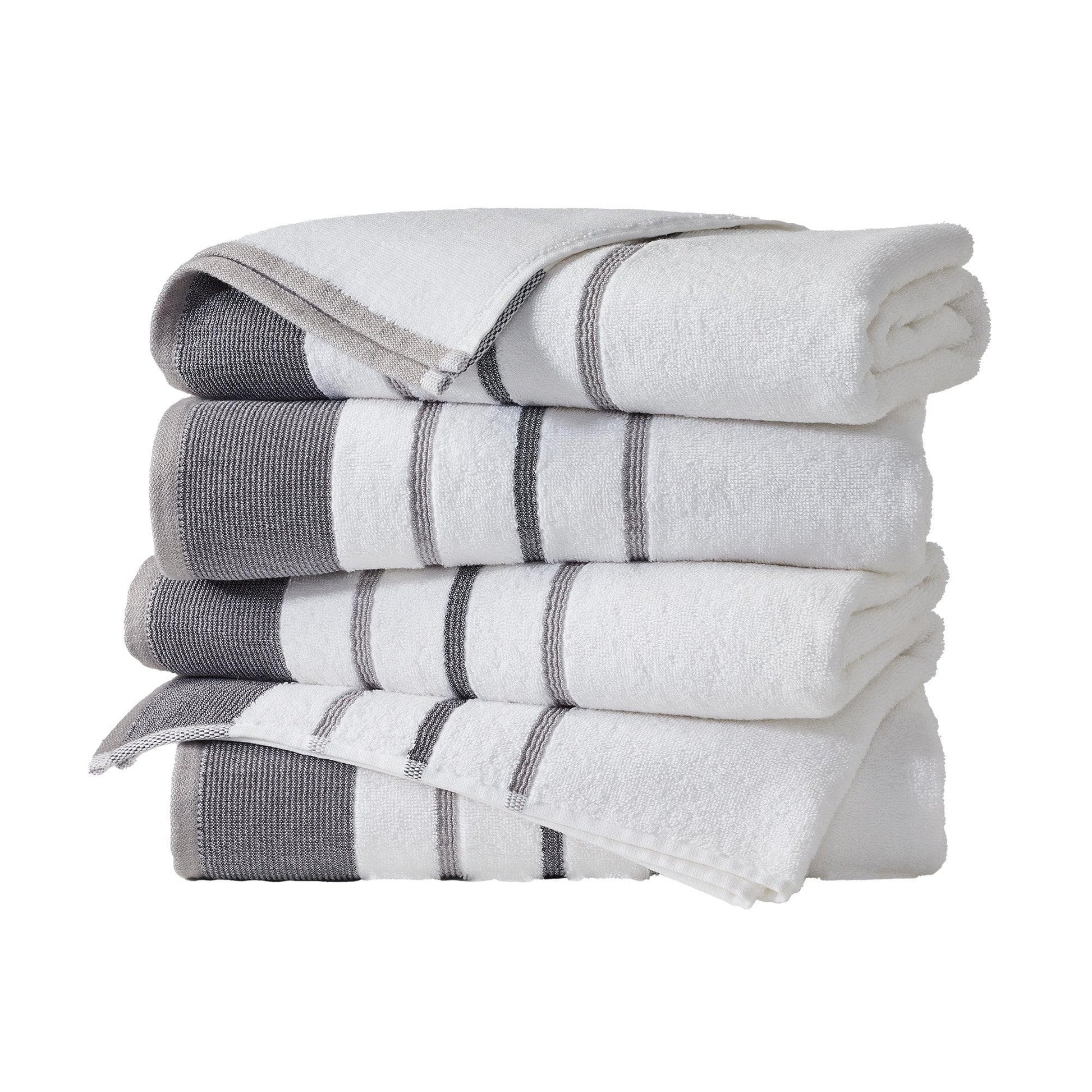 Decorative Cotton Stripe Bath Towel Set - Noelle Collection - Best Buy Furniture