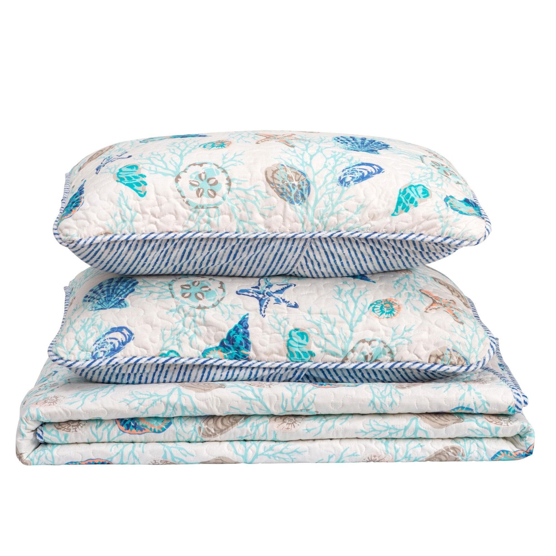 3-Piece Coastal Quilt Set - Bali Collection - Best Buy Furniture