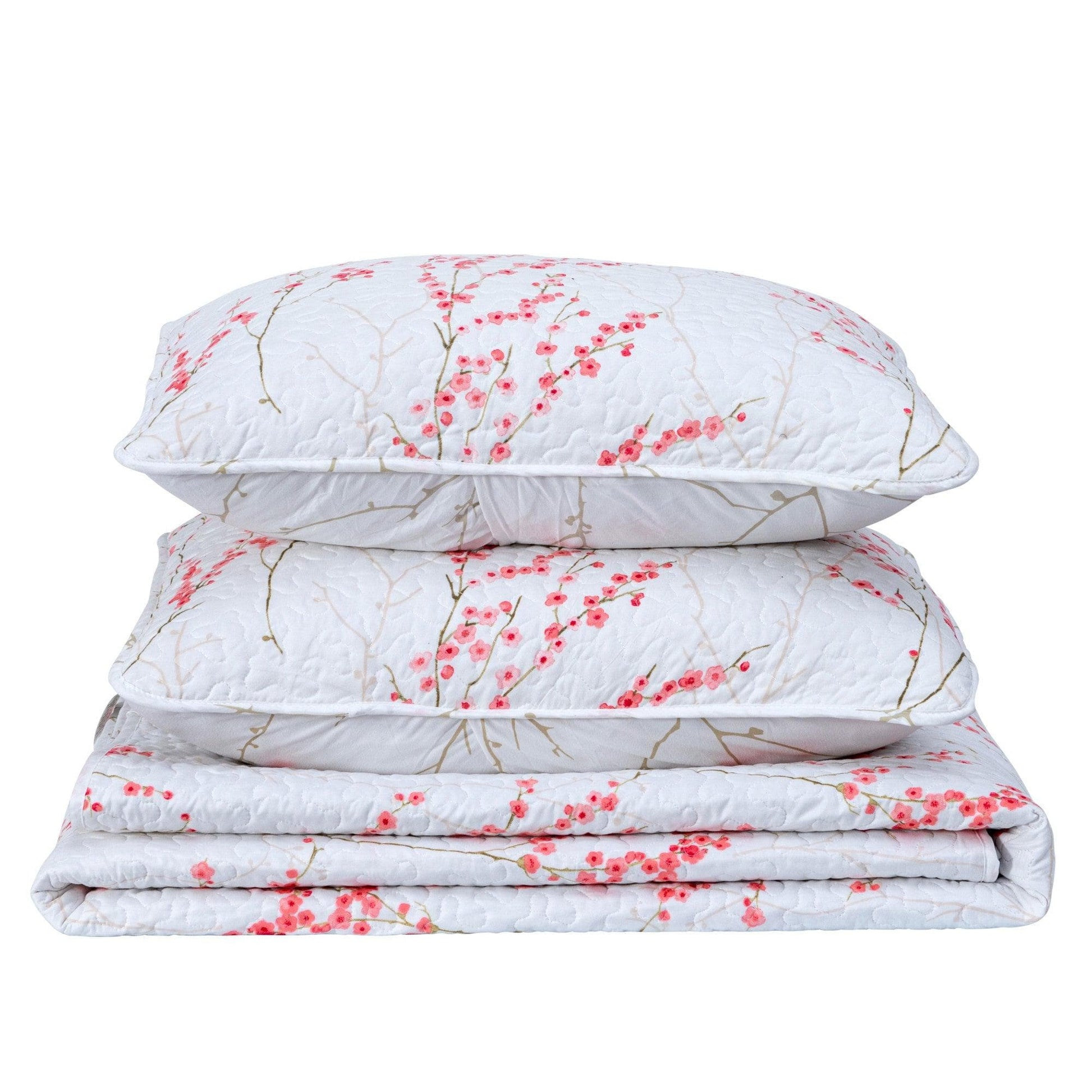 3-Piece Floral Quilt - Sakura Collection - Best Buy Furniture