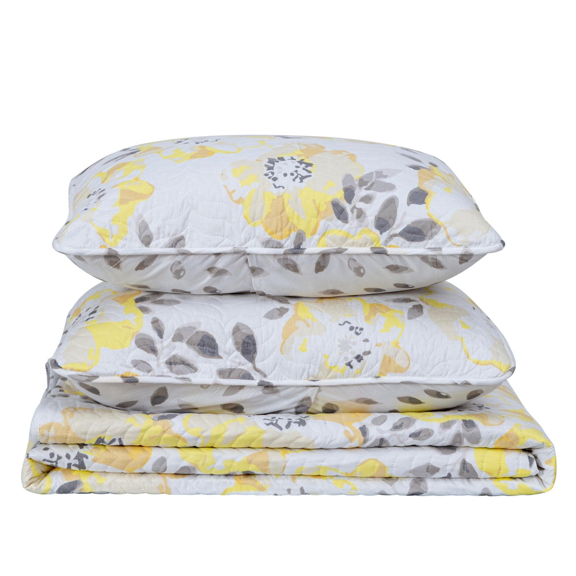 3 Piece Floral Quilt Set - Helene Collection - Best Buy Furniture