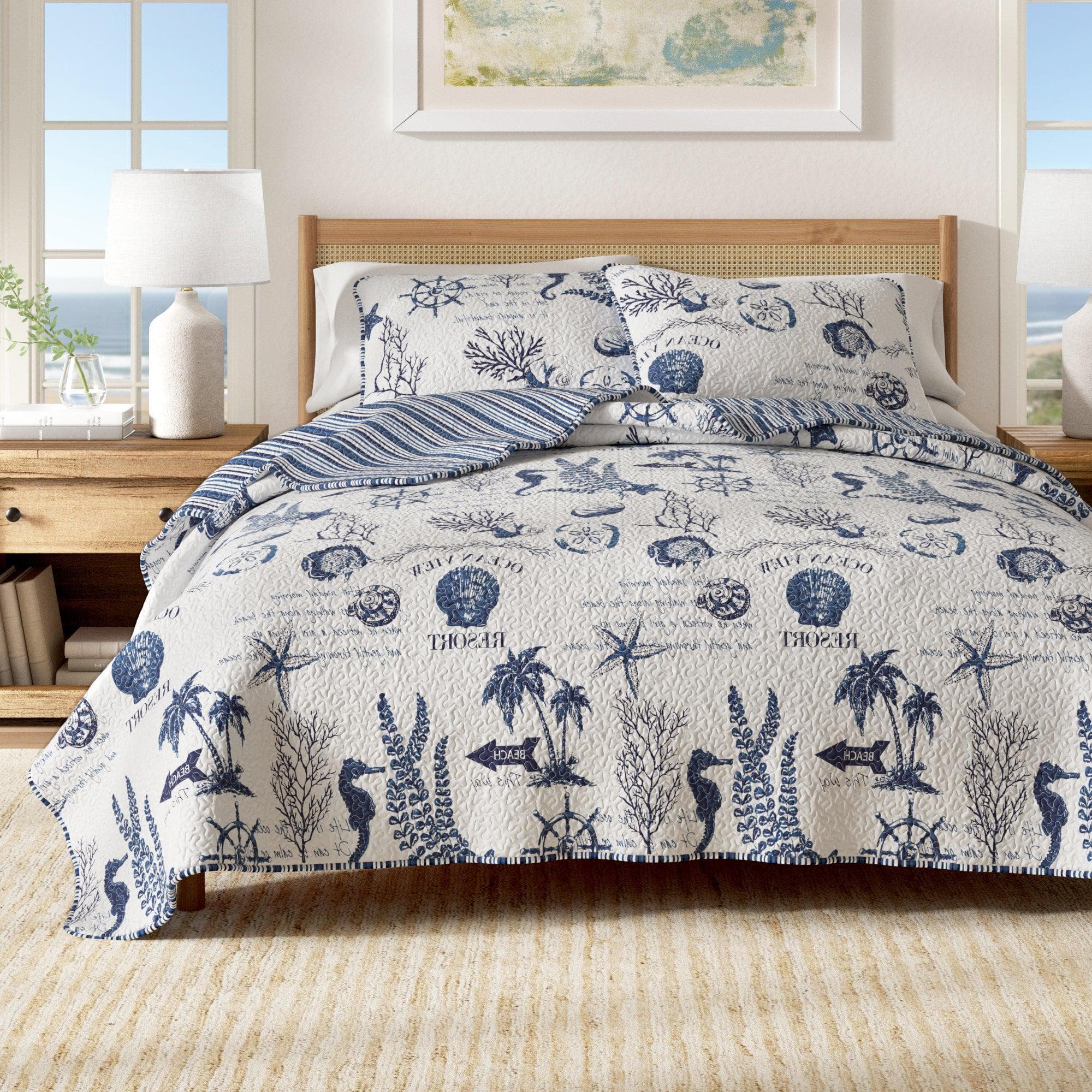 3-Piece Coastal Quilt - Catalina Collection - Best Buy Furniture