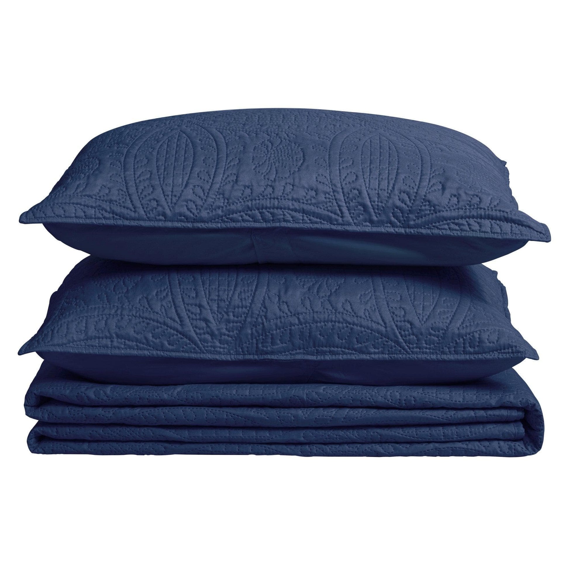 3-Piece Oversized Medallion Quilt Set - Clara Collection - Best Buy Furniture