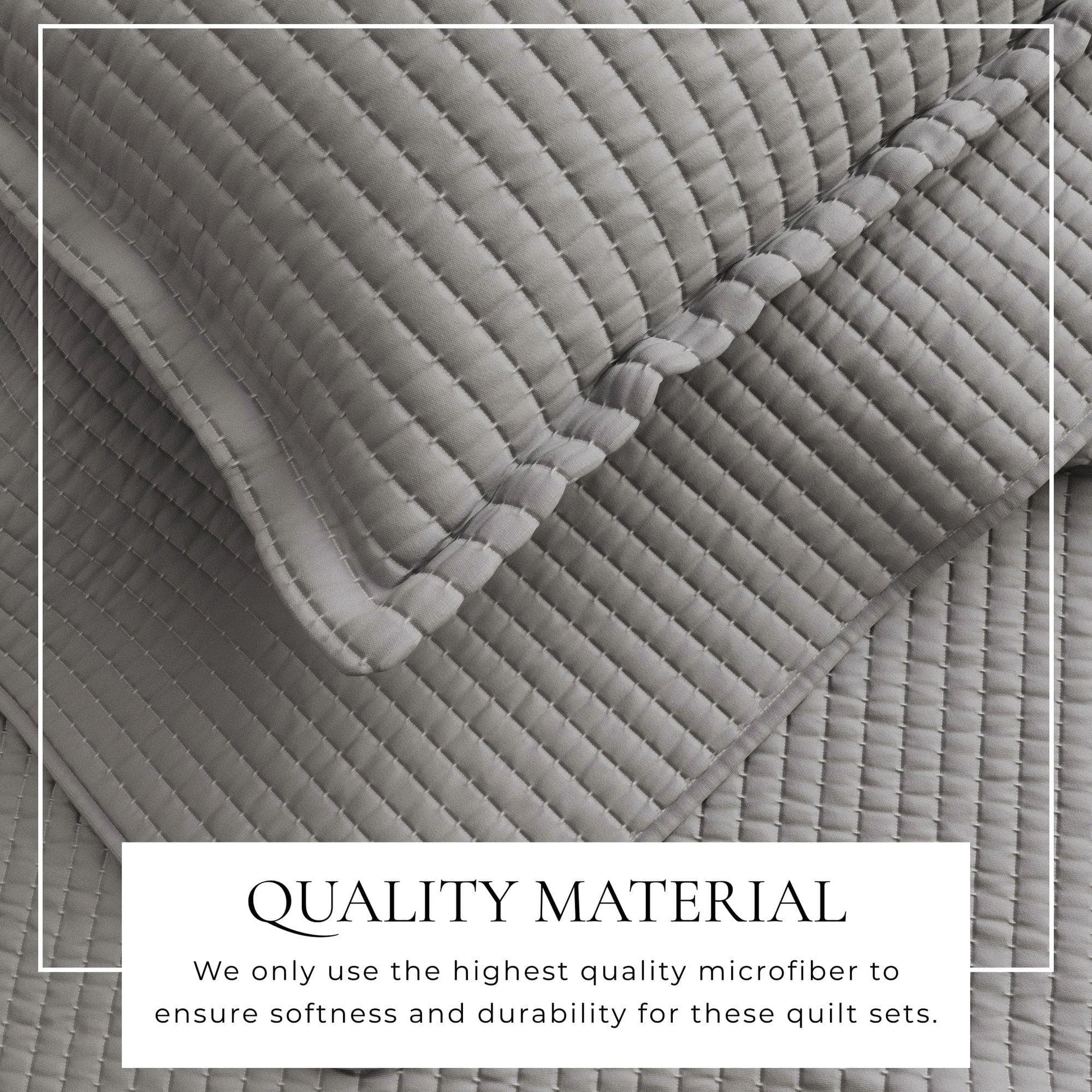 3-Piece Solid Quilt - Alicia Collection - Best Buy Furniture