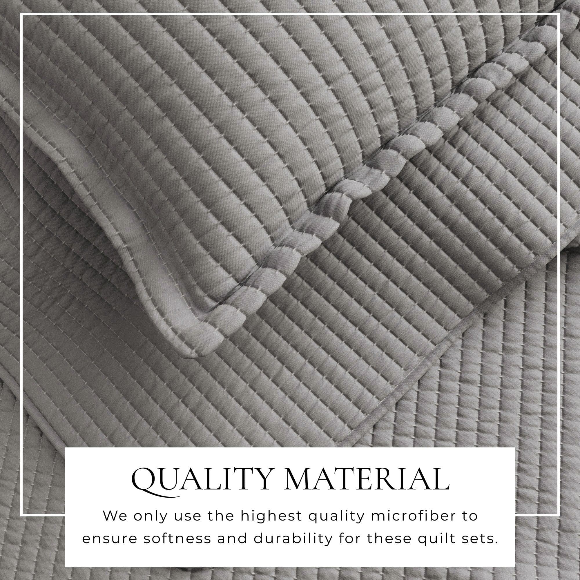 3-Piece Solid Quilt - Alicia Collection - Best Buy Furniture