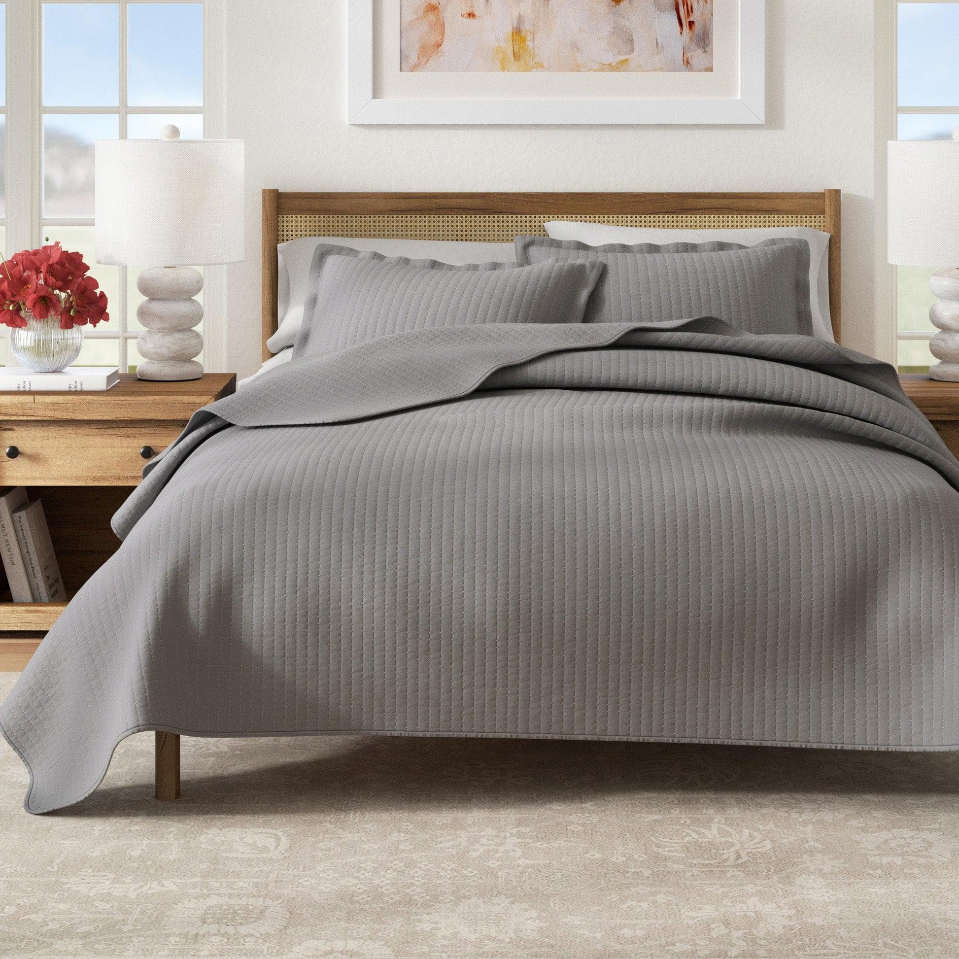 3-Piece Solid Quilt - Alicia Collection - Best Buy Furniture