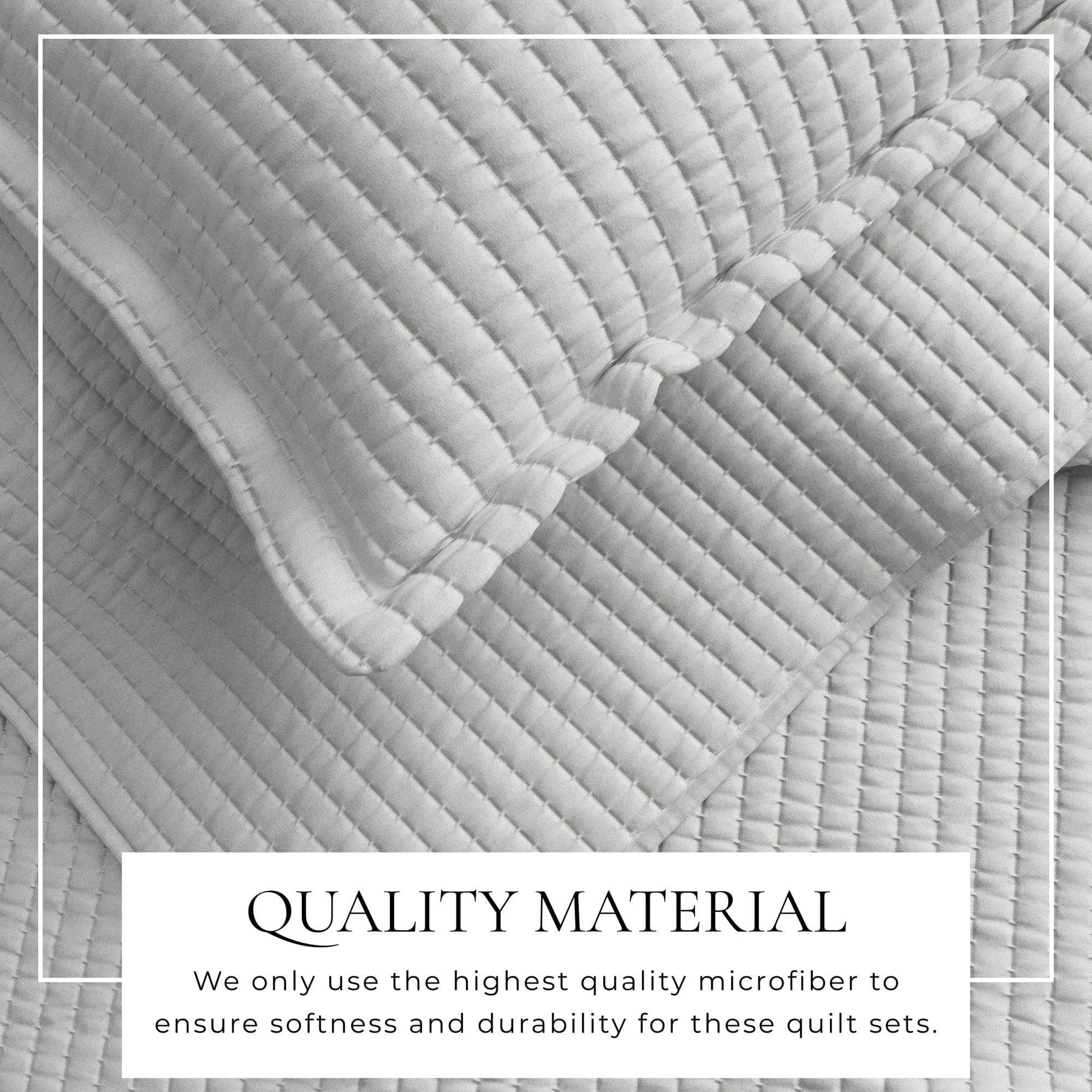 3-Piece Solid Quilt - Alicia Collection - Best Buy Furniture