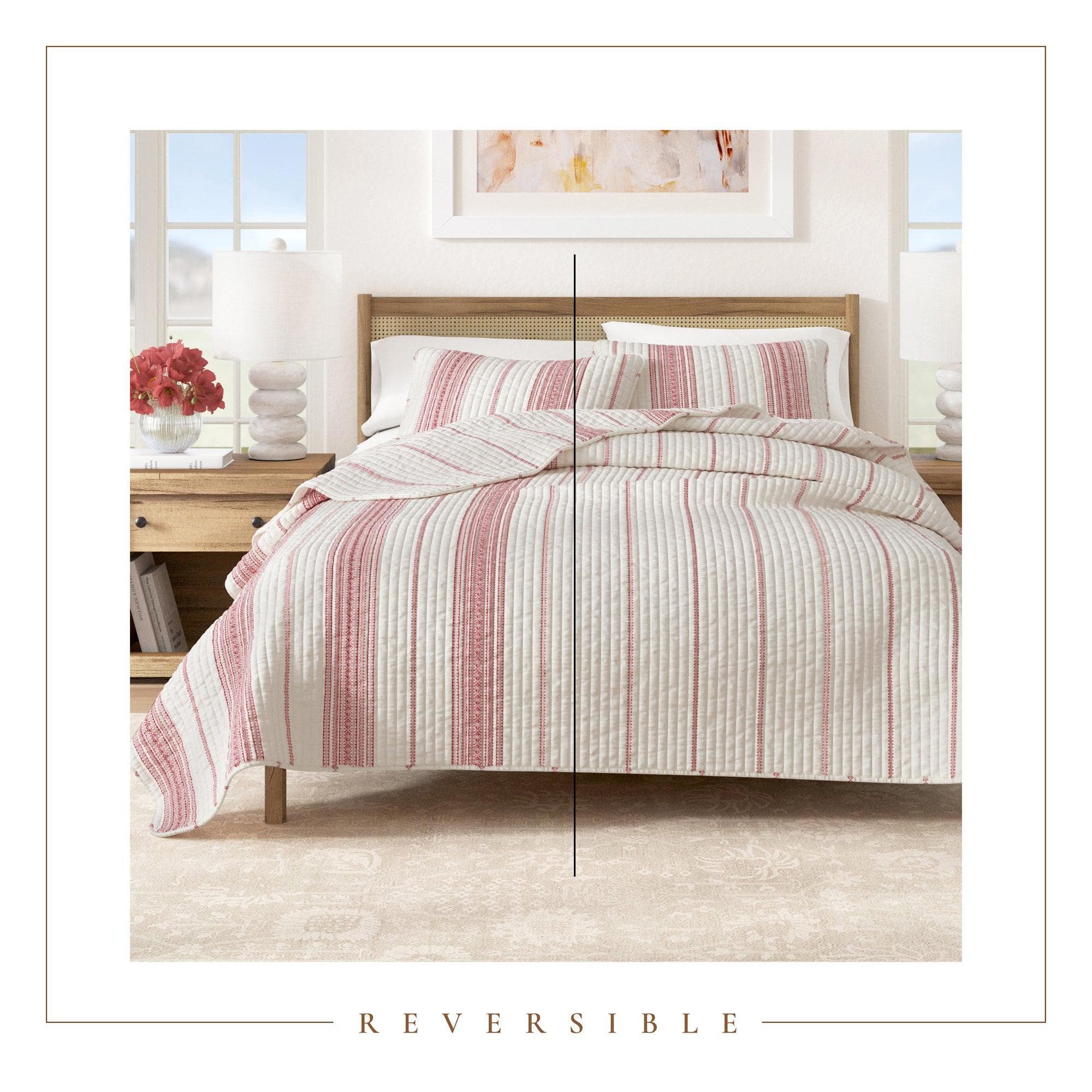 3-Piece Stripe Quilt - Wesley Collection - Best Buy Furniture