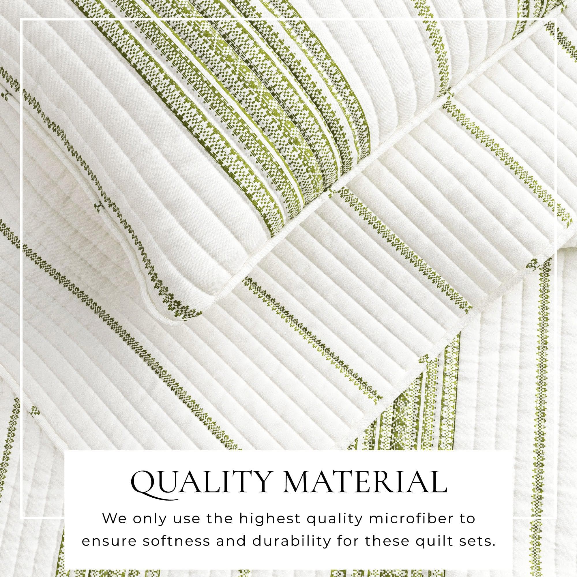 3-Piece Stripe Quilt - Wesley Collection - Best Buy Furniture