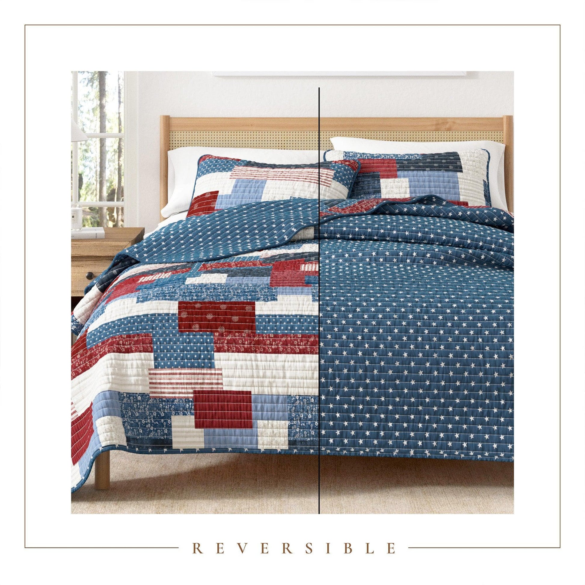 Americana Patchwork Quilt Set - Lowel Collection - Best Buy Furniture