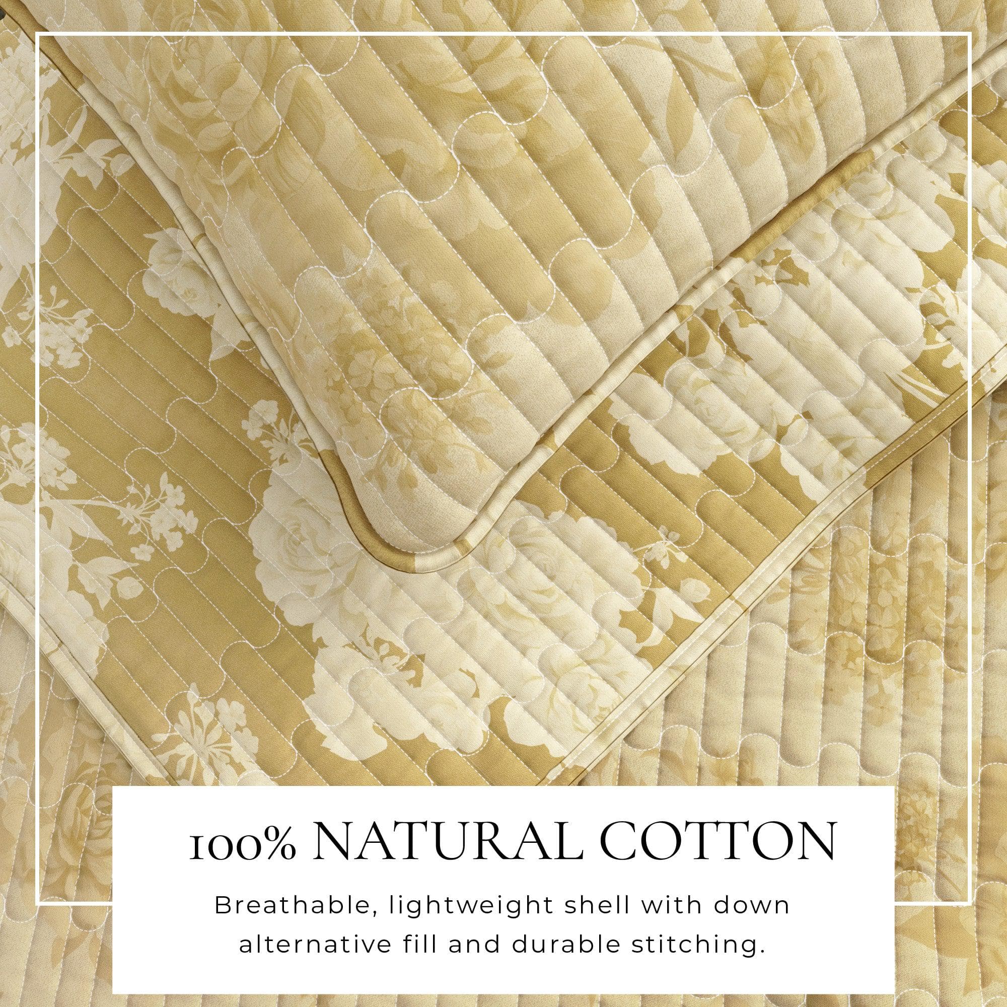 Floral Printed Cotton Quilt Set - Corin Collection - Best Buy Furniture