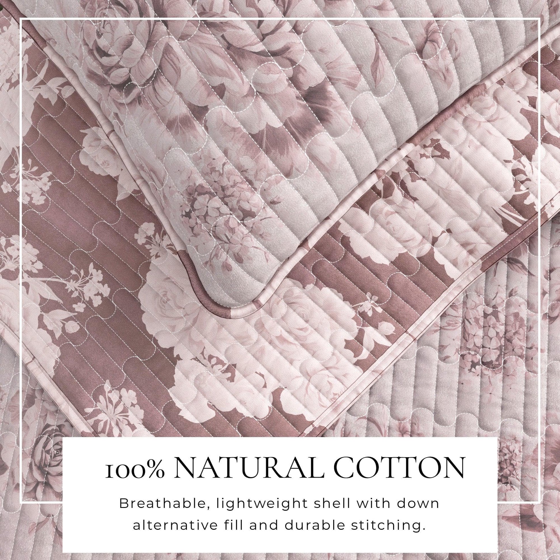 Floral Printed Cotton Quilt Set - Corin Collection - Best Buy Furniture