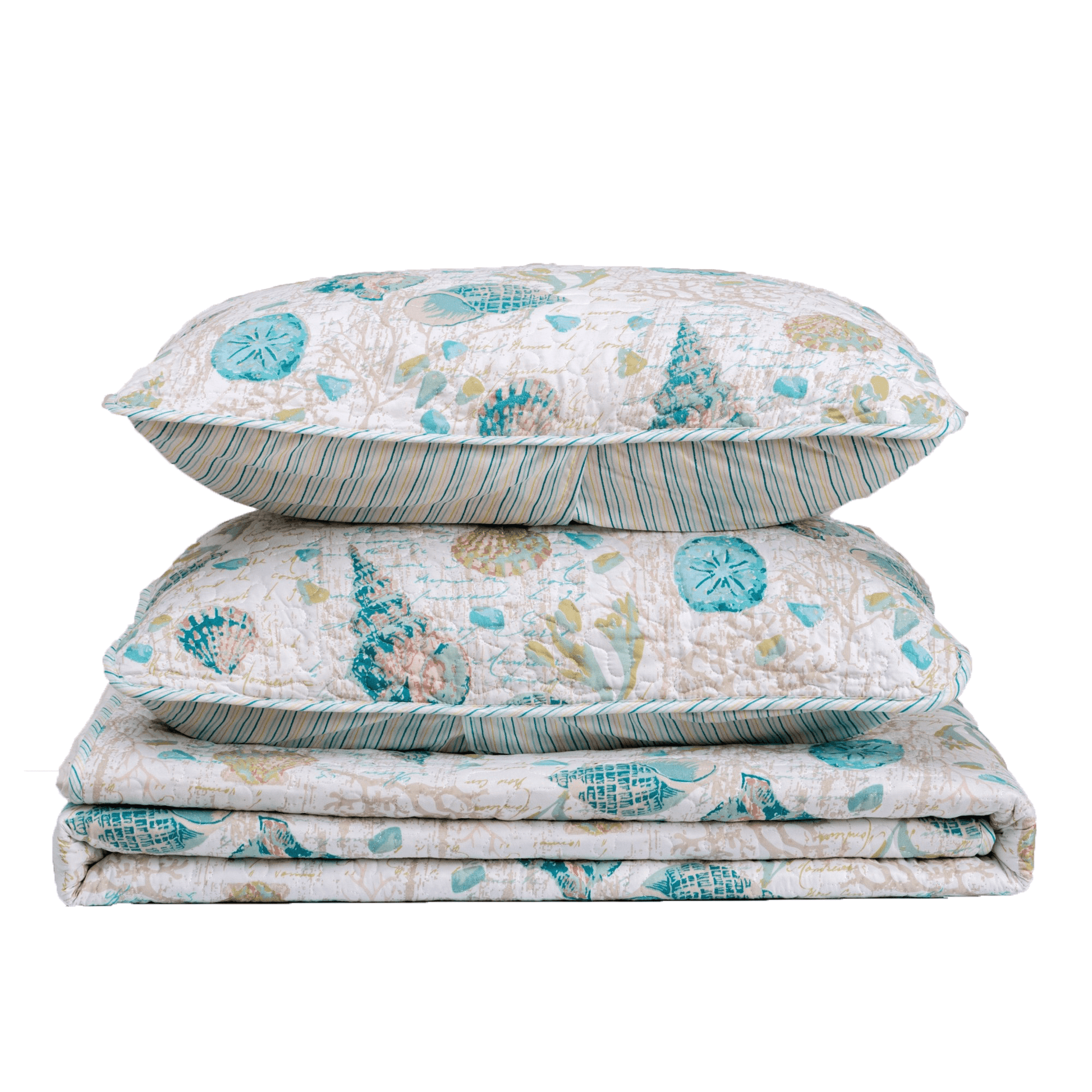 Seashell & Coral Quilt Set - Westsands Collection - Best Buy Furniture