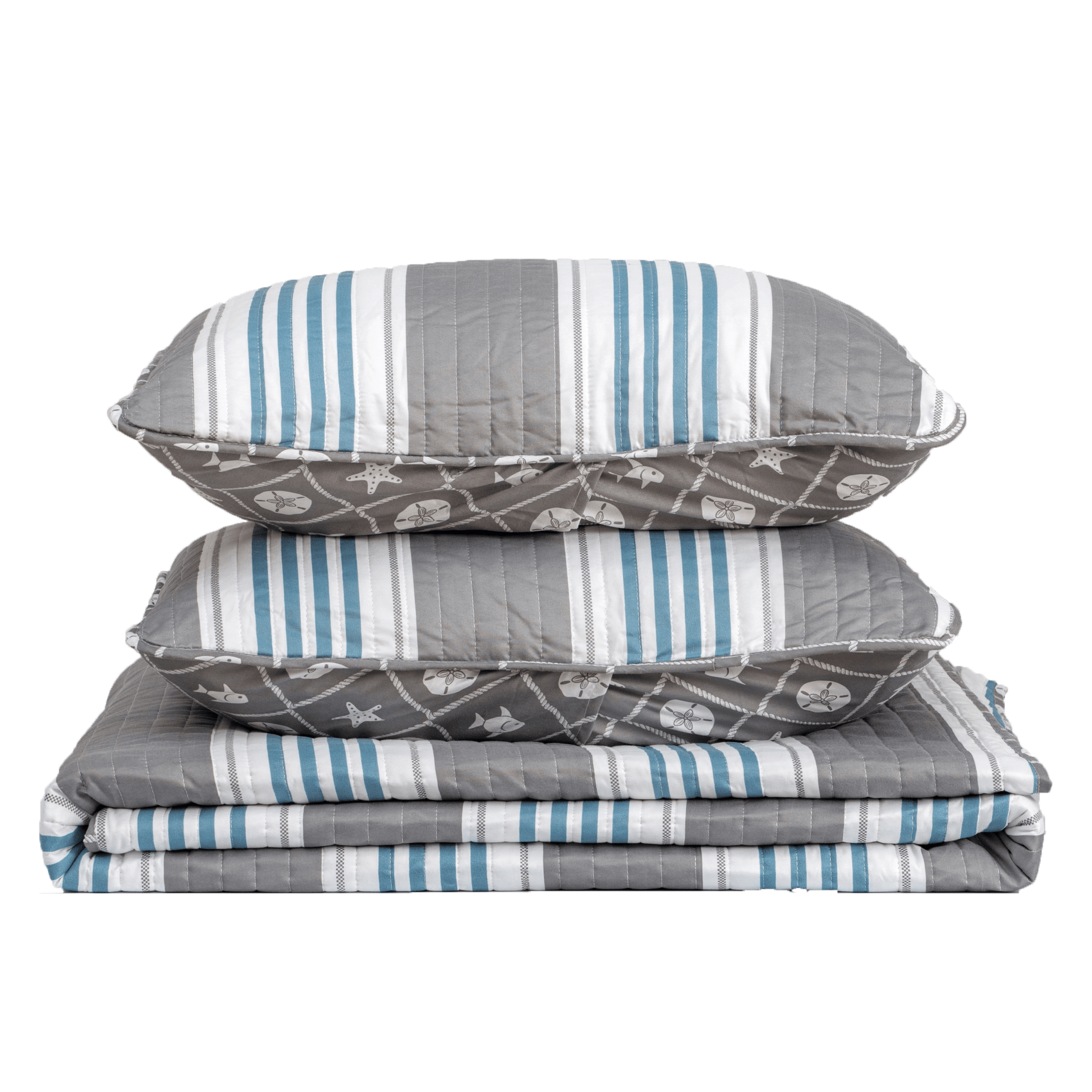 Striped Coral Quilt Set - St. Croix Collection - Best Buy Furniture