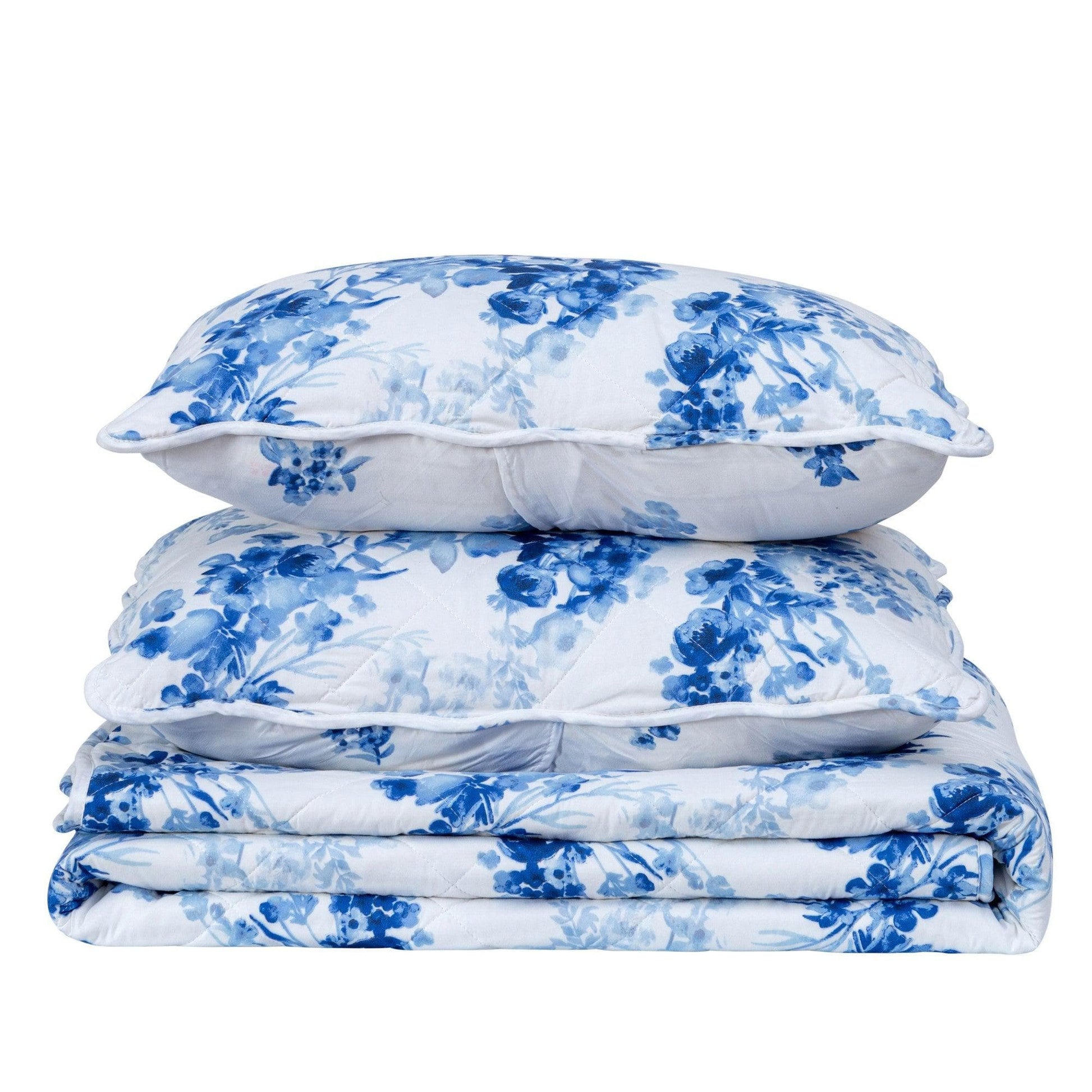 Watercolor Leaves 3 Piece Quilt Set - Jacqueline Collection - Best Buy Furniture