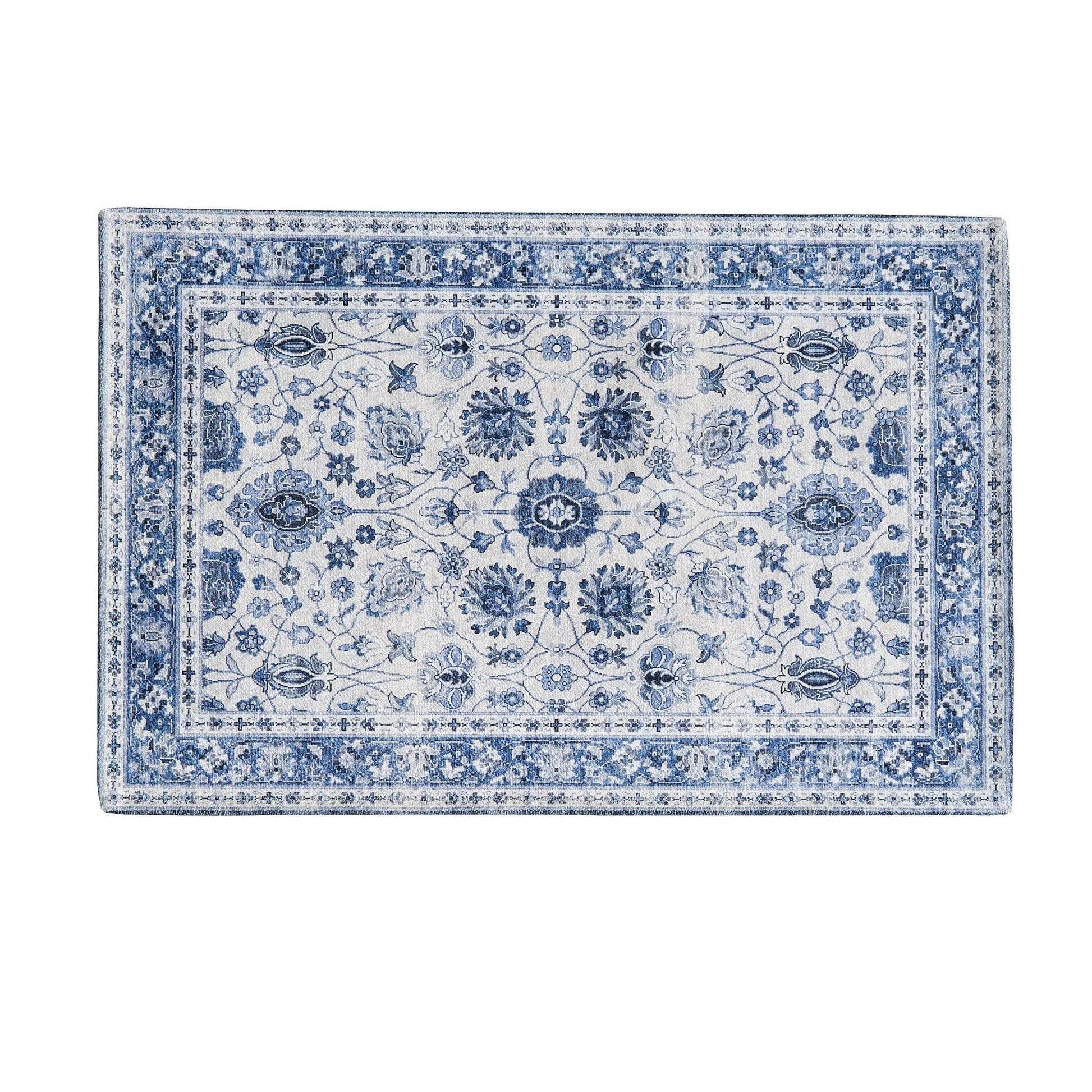 Floral Machine Washable Accent Area Rug 5' x 7' - Matra Collection - Best Buy Furniture