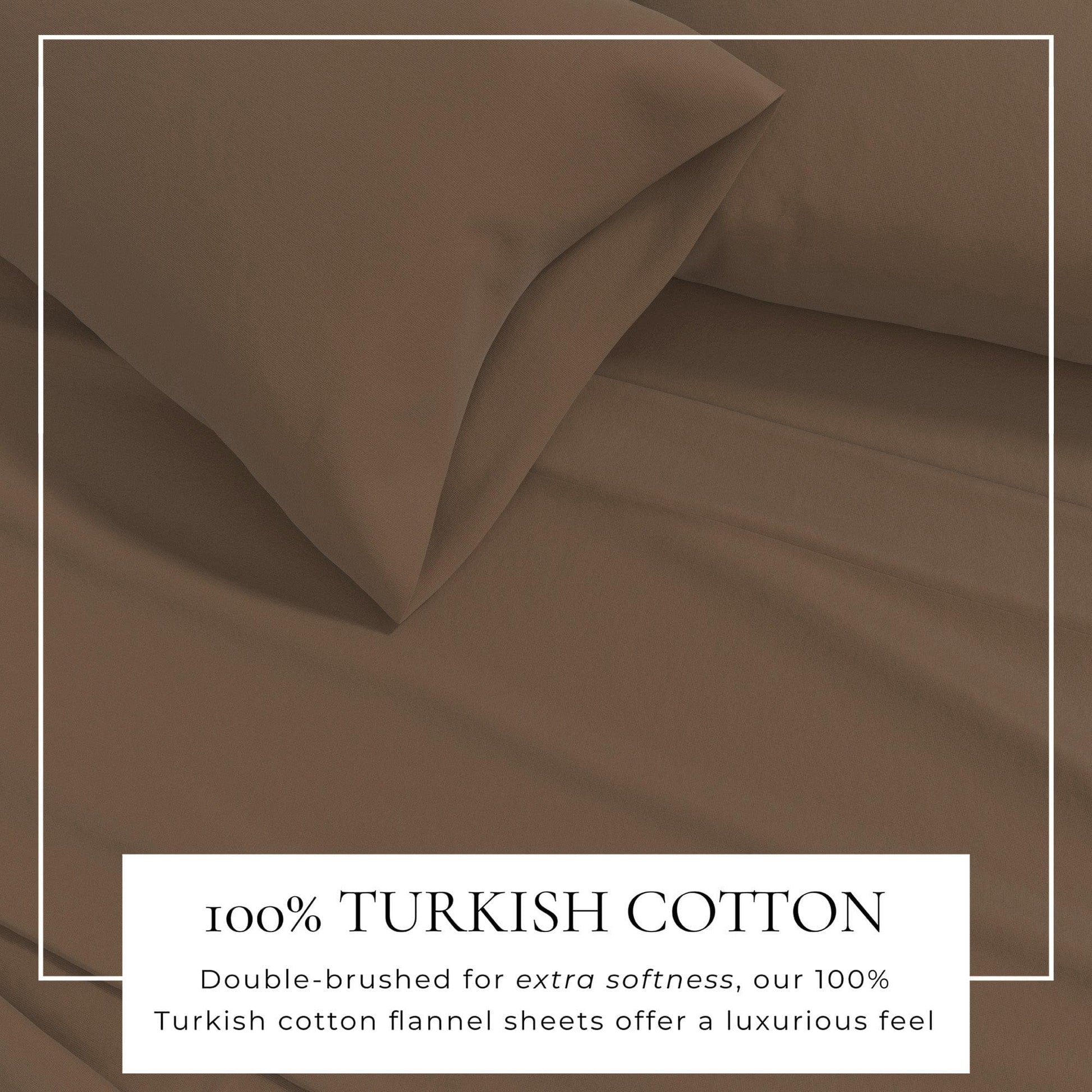 4-Piece Cotton Solid Flannel Sheet - Nordic Collection - Best Buy Furniture