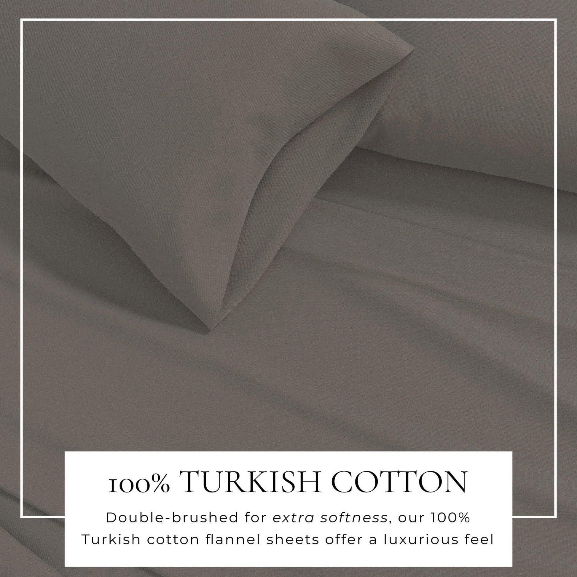 4-Piece Cotton Solid Flannel Sheet - Nordic Collection - Best Buy Furniture