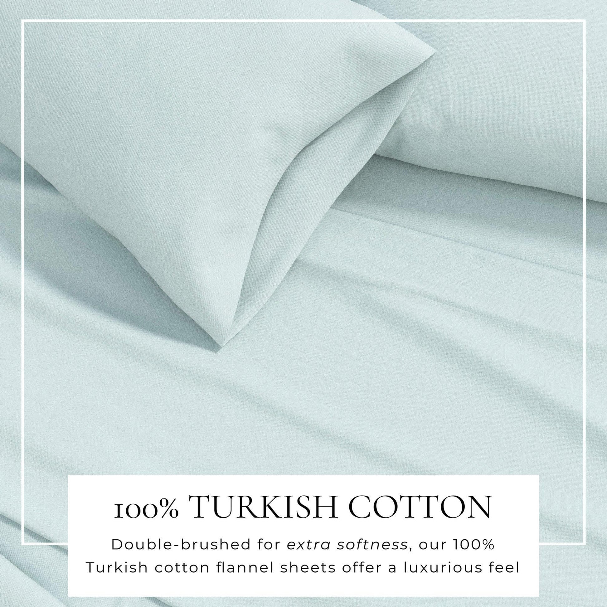 4-Piece Cotton Solid Flannel Sheet - Nordic Collection - Best Buy Furniture