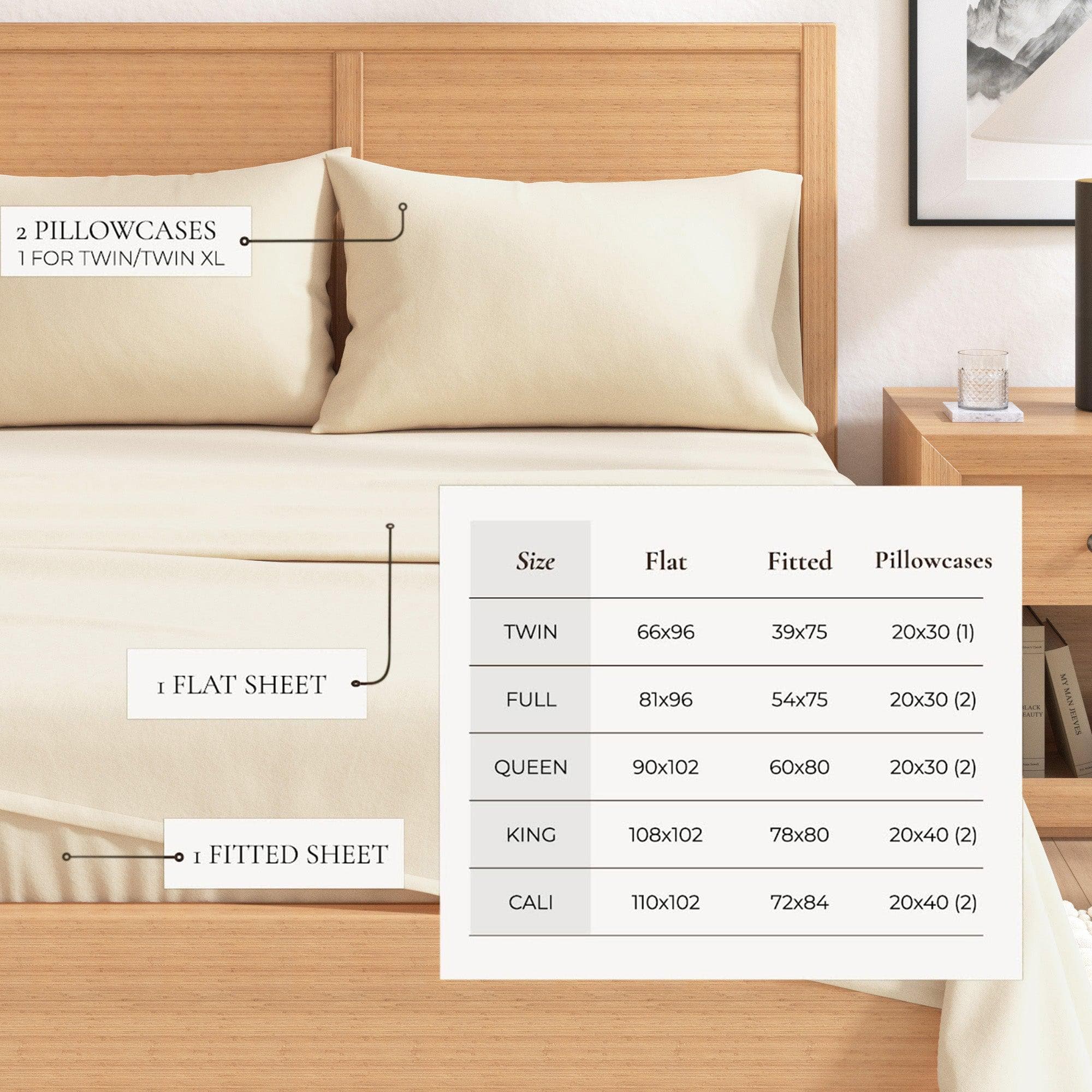 4-Piece Cotton Solid Flannel Sheet - Nordic Collection - Best Buy Furniture