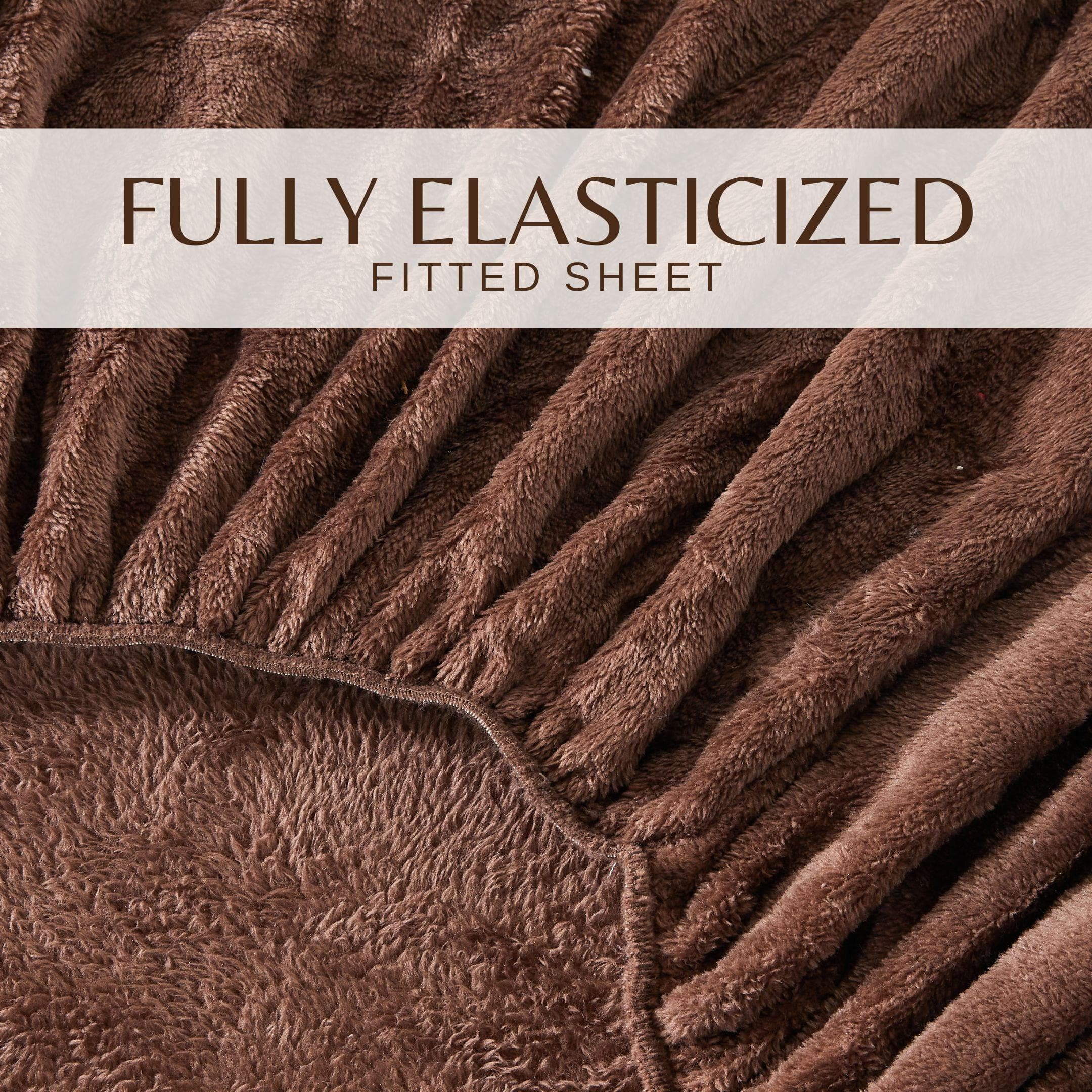 4-Piece Solid Plush Sheet - Velvet Luxe Collection - Best Buy Furniture