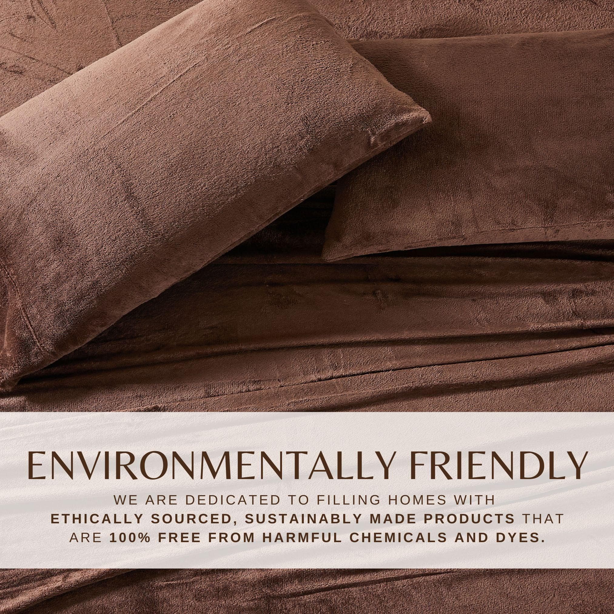 4-Piece Solid Plush Sheet - Velvet Luxe Collection - Best Buy Furniture