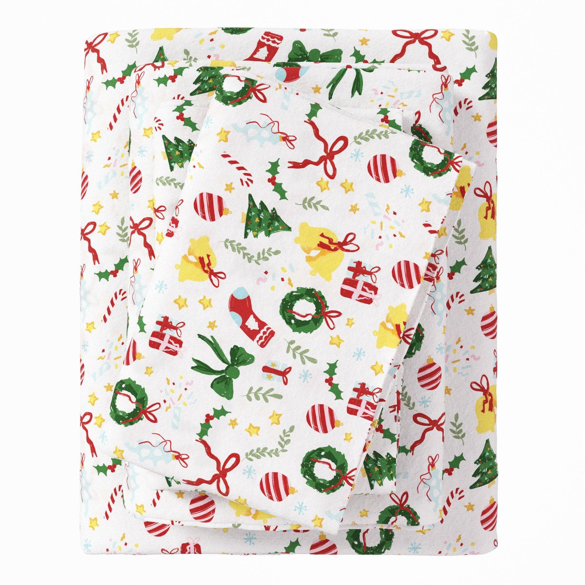 4-Piece Turkish Cotton Christmas Flannel Sheet - Whittaker Collection - Best Buy Furniture