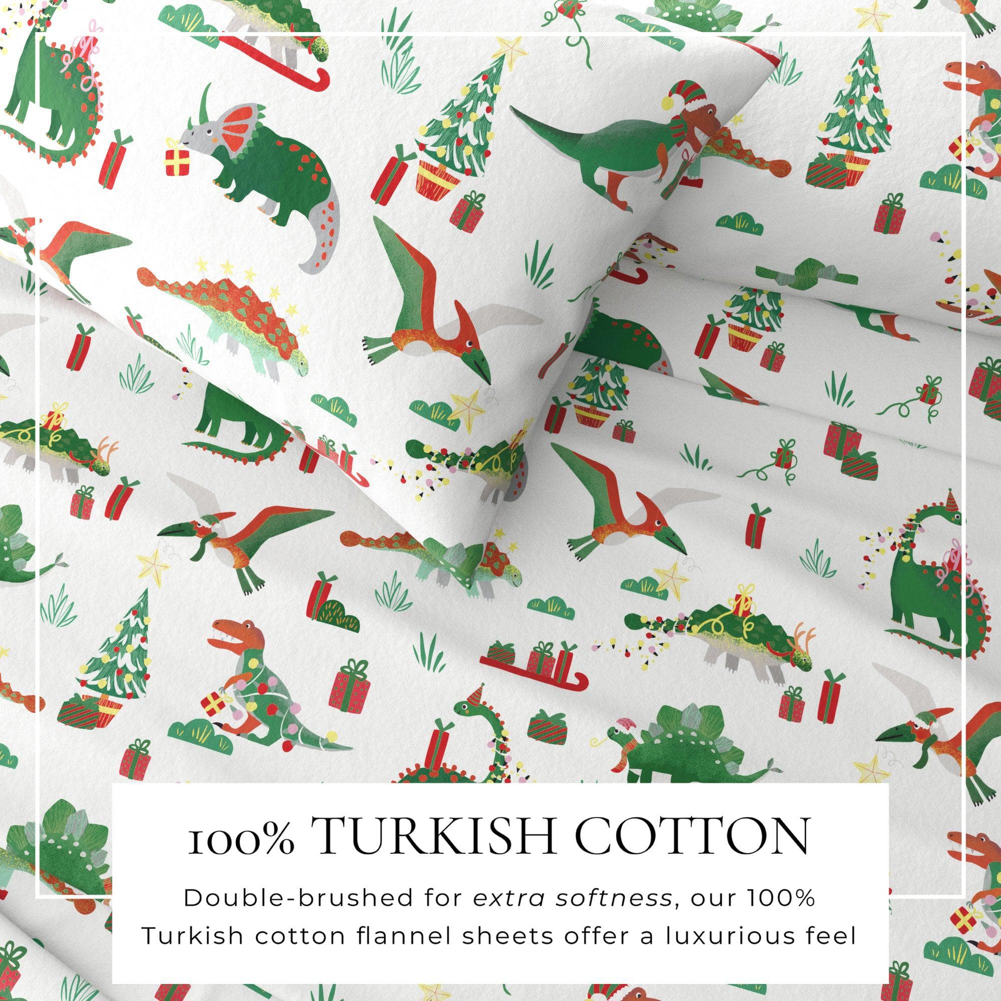 4-Piece Turkish Cotton Christmas Flannel Sheet - Whittaker Collection - Best Buy Furniture