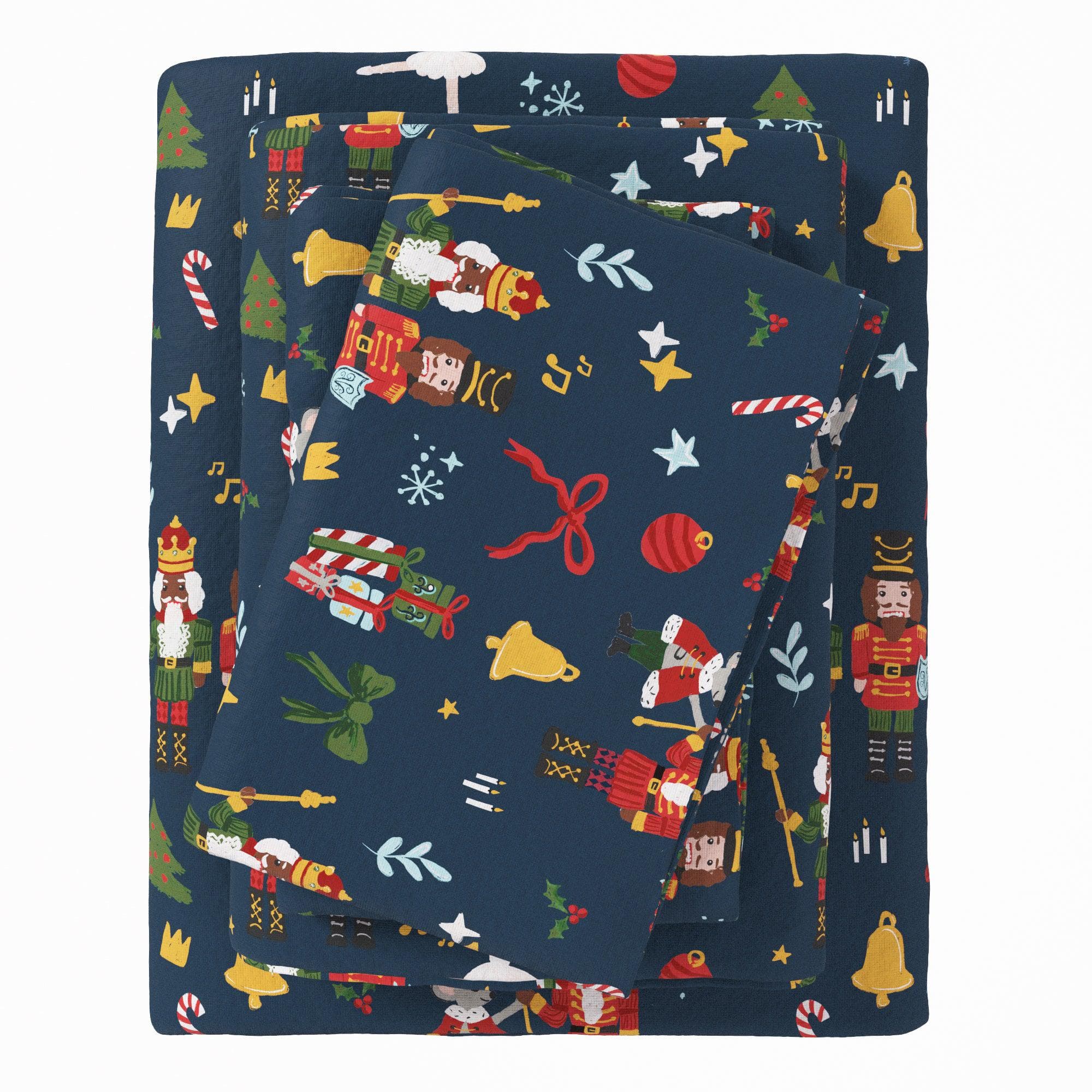 4-Piece Turkish Cotton Christmas Flannel Sheet - Whittaker Collection - Best Buy Furniture