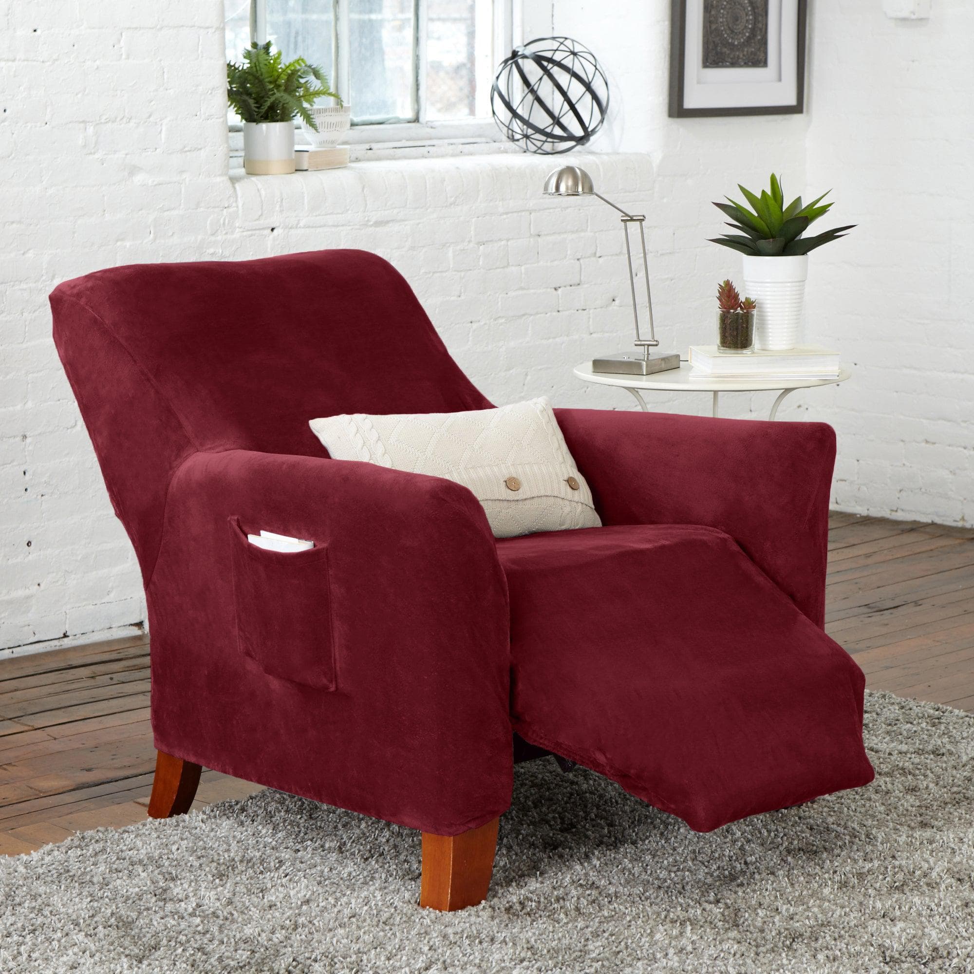 Velvet Stretch Slipcover - Gale Collection - Best Buy Furniture