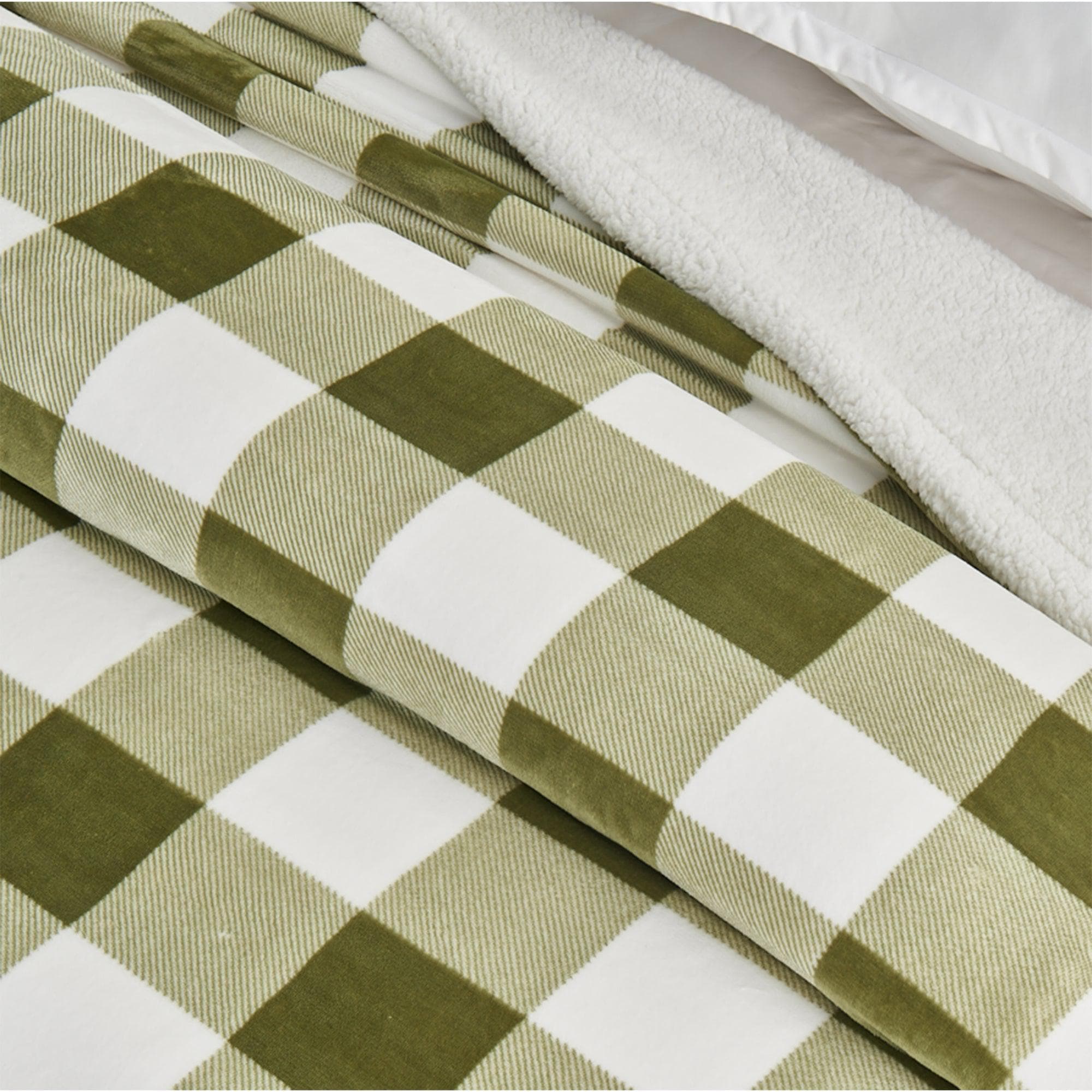 Velvet Plush Sherpa Luxury Bed Blanket - Kinsley Collection - Best Buy Furniture