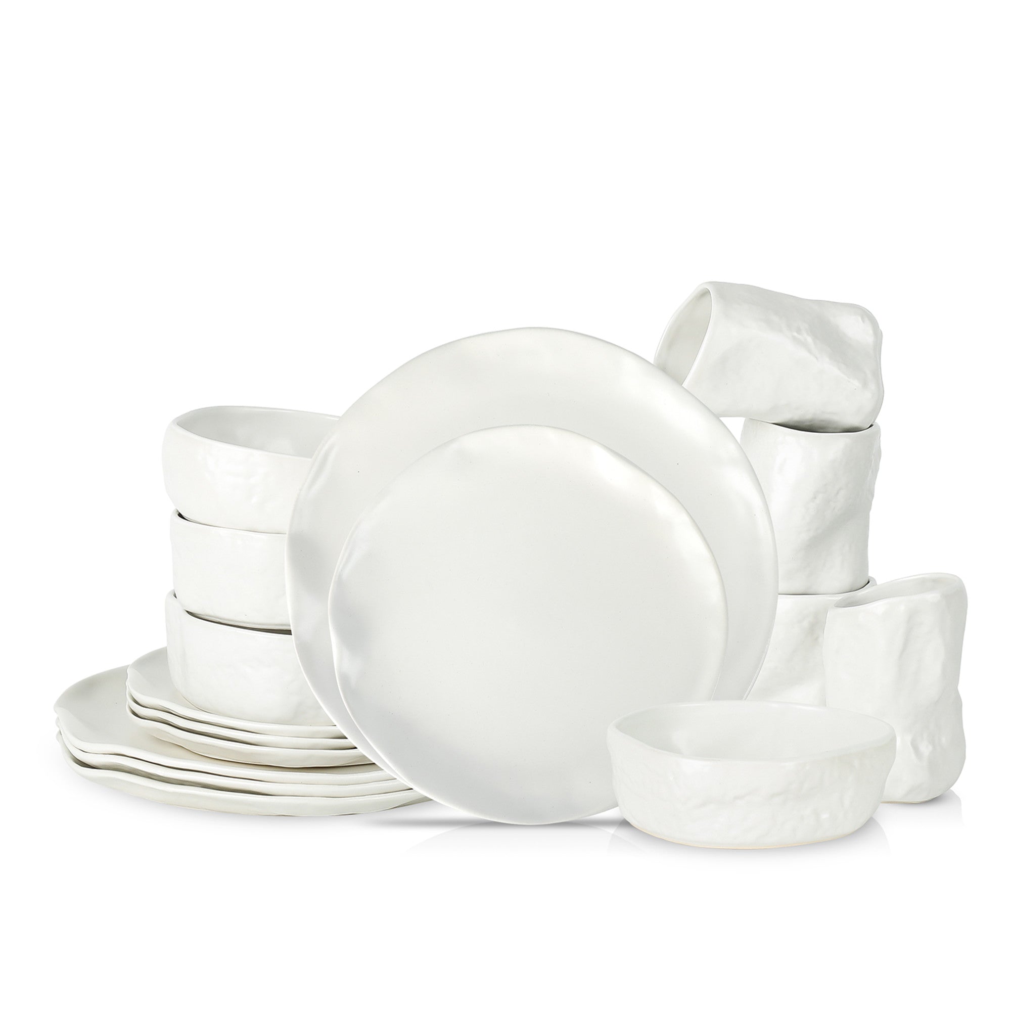 Atik Stoneware Dinnerware Set - White