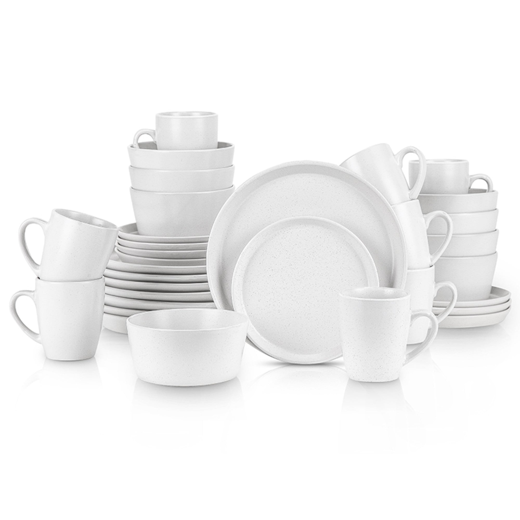 Albie Stoneware Dinnerware Set - White